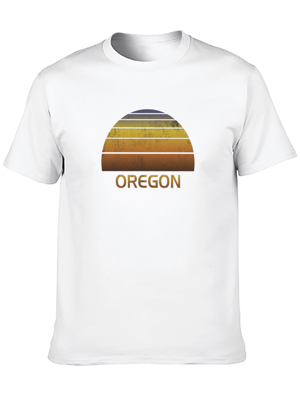 Retro Oregon Sunset Graphic Tee - Black
