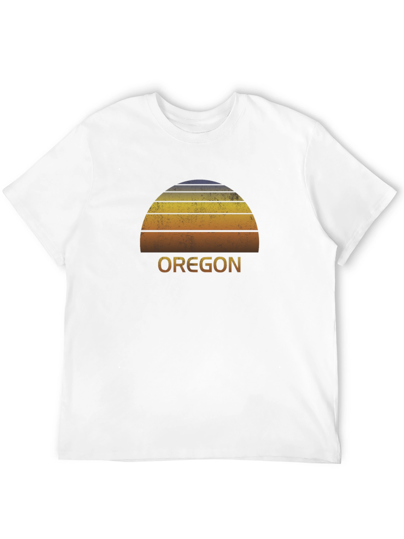 Retro Oregon Sunset Graphic Tee - Black