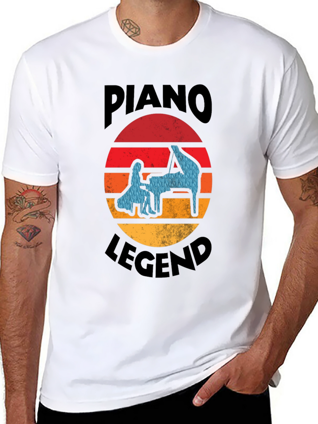 Piano Legend T-Shirt - Retro Music Lover Tee