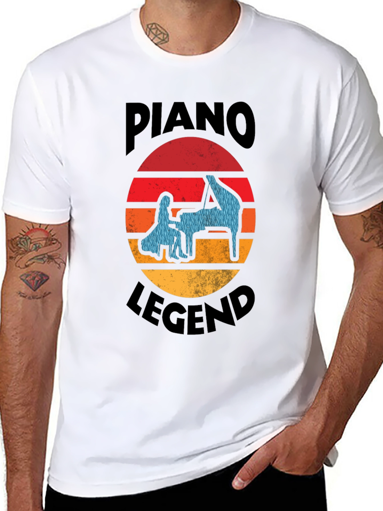 Piano Legend T-Shirt - Retro Music Lover Tee