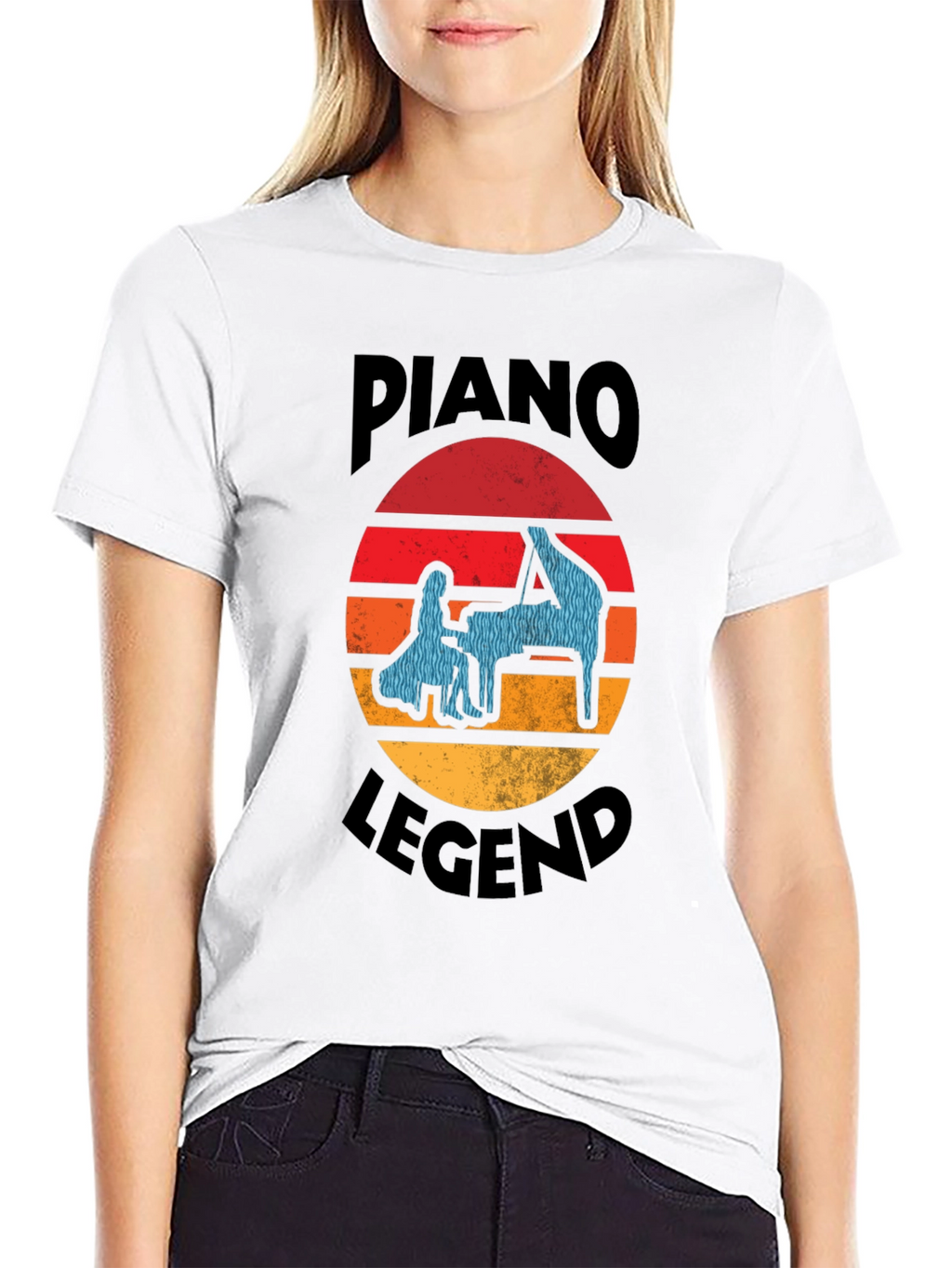 Piano Legend T-Shirt - Retro Music Lover Tee