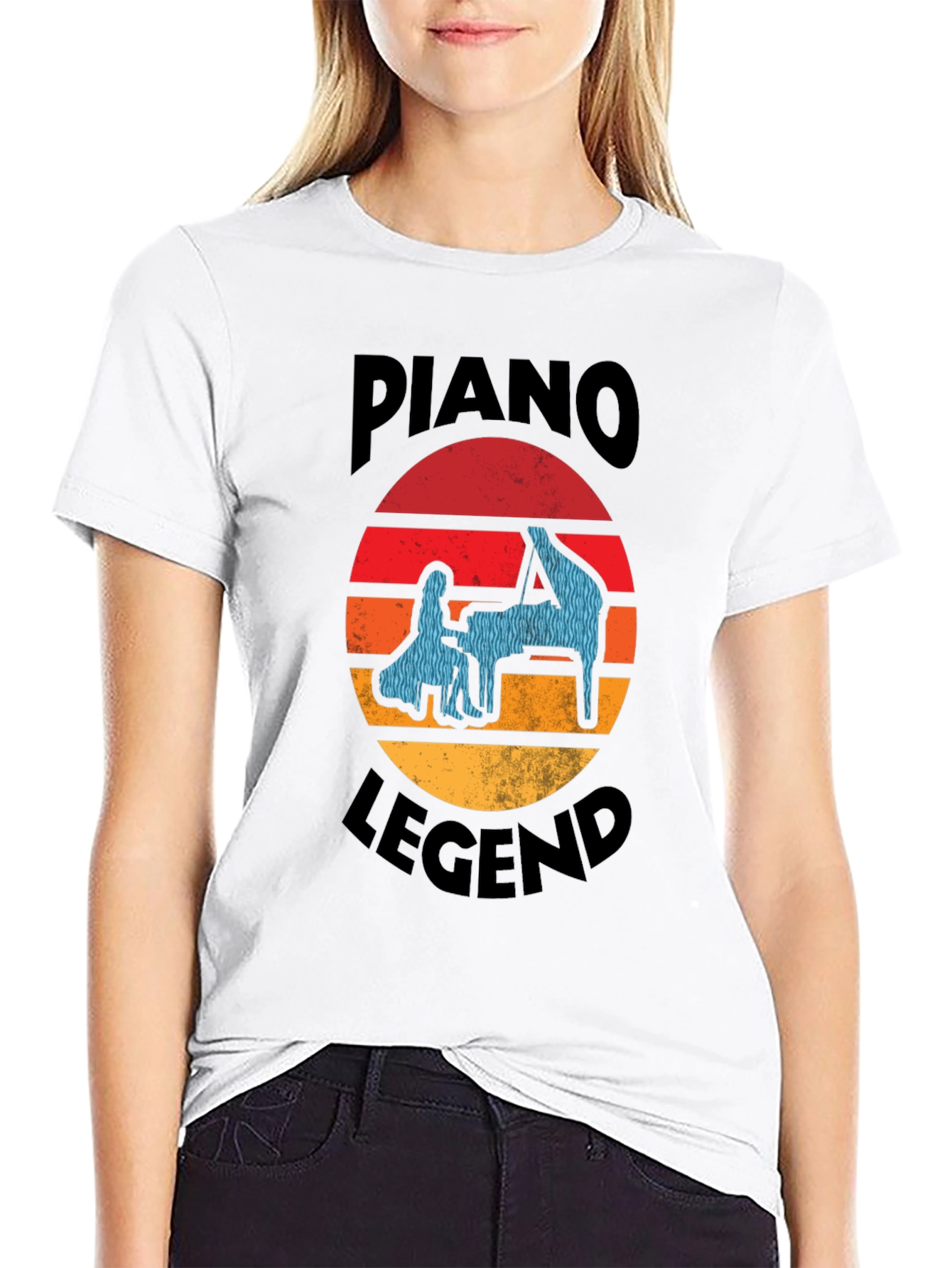 Piano Legend T-Shirt - Retro Music Lover Tee