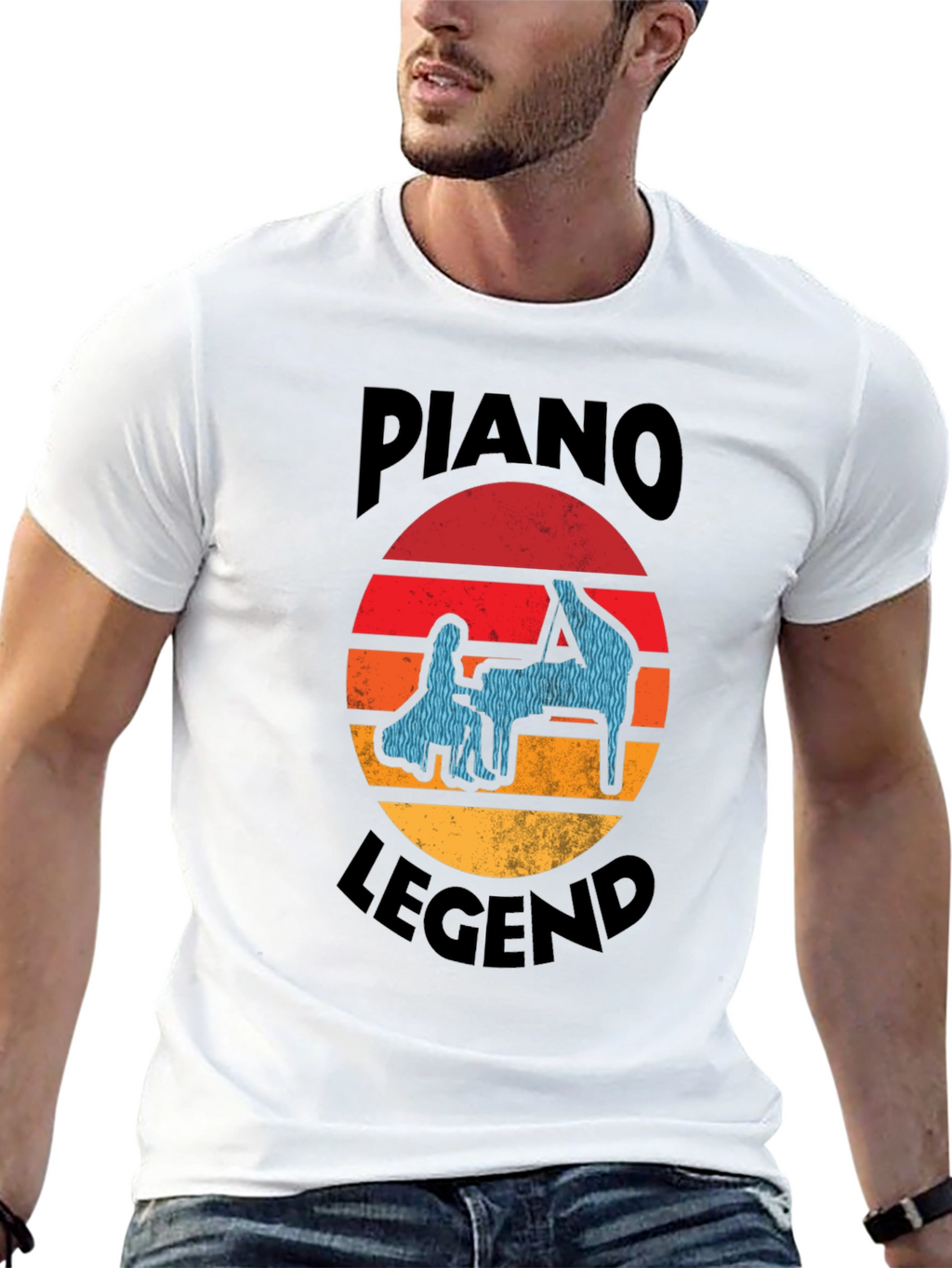 Piano Legend T-Shirt - Retro Music Lover Tee