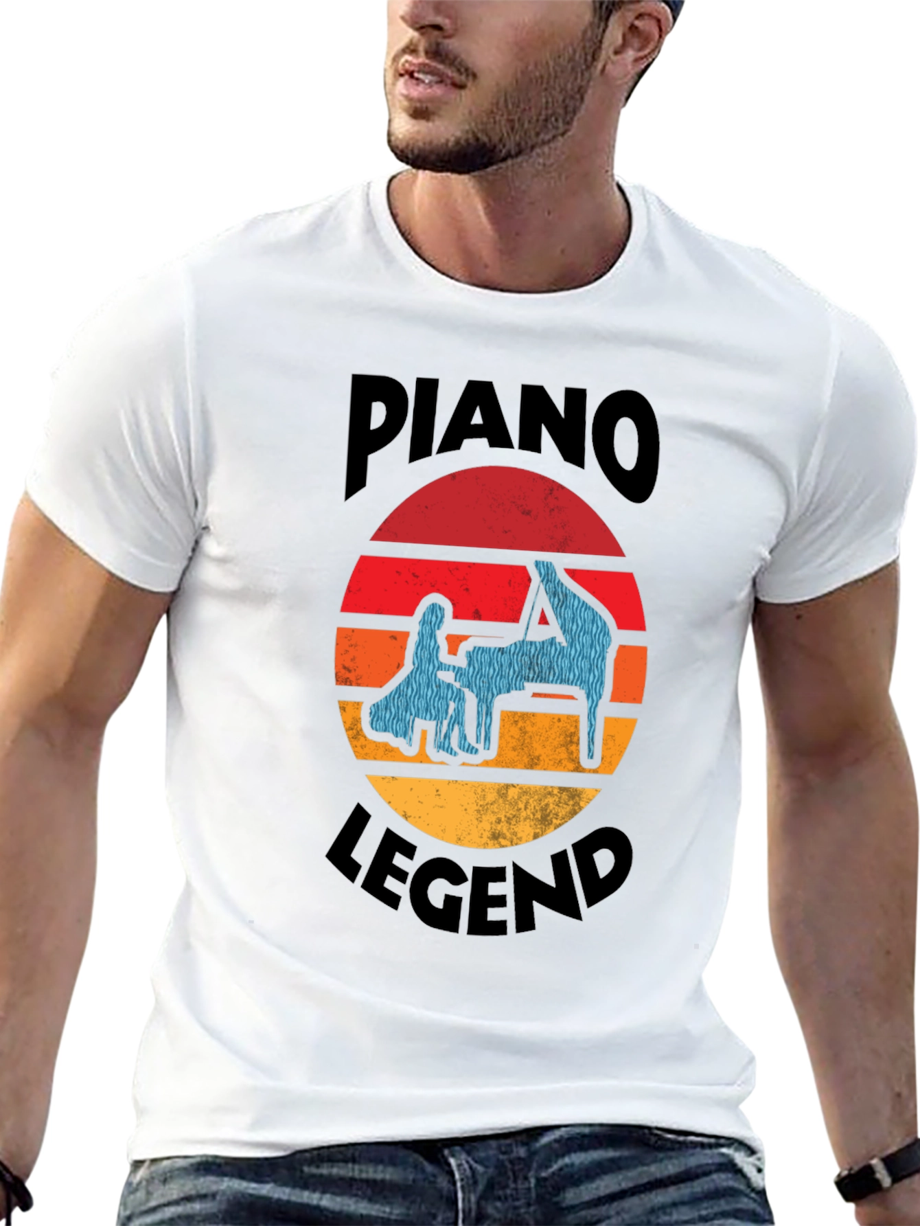 Piano Legend T-Shirt - Retro Music Lover Tee