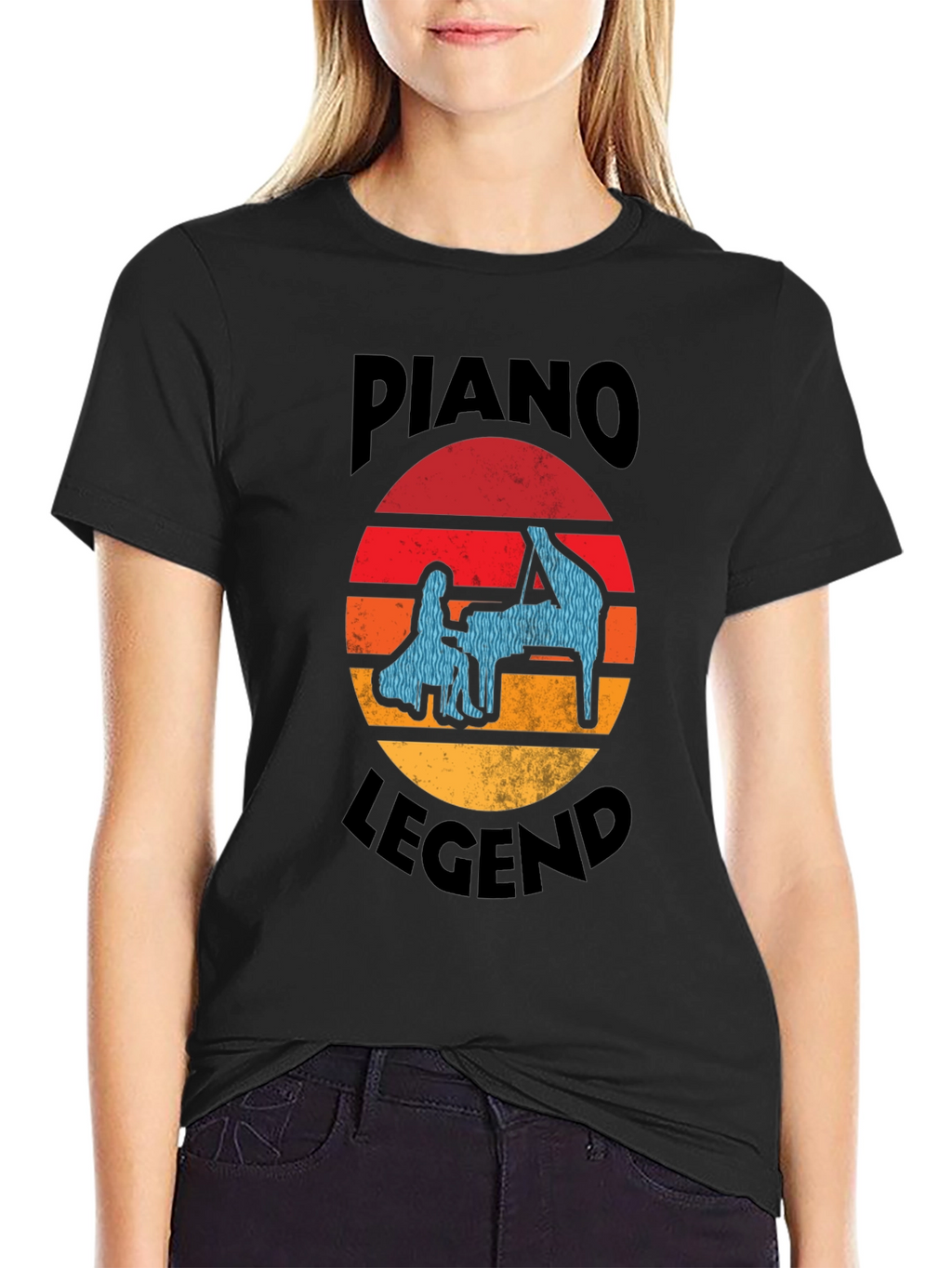Piano Legend T-Shirt - Retro Music Lover Tee