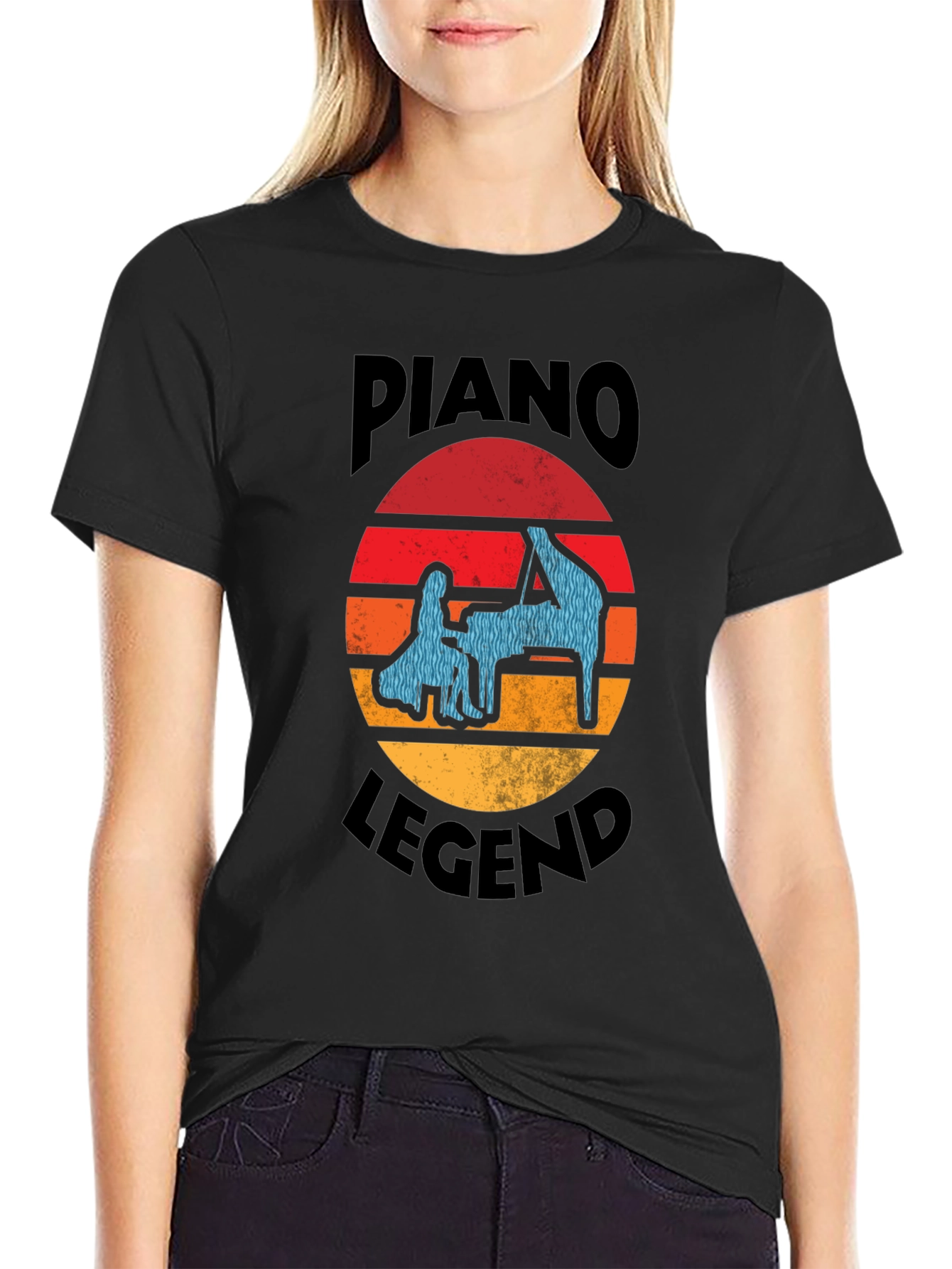 Piano Legend T-Shirt - Retro Music Lover Tee