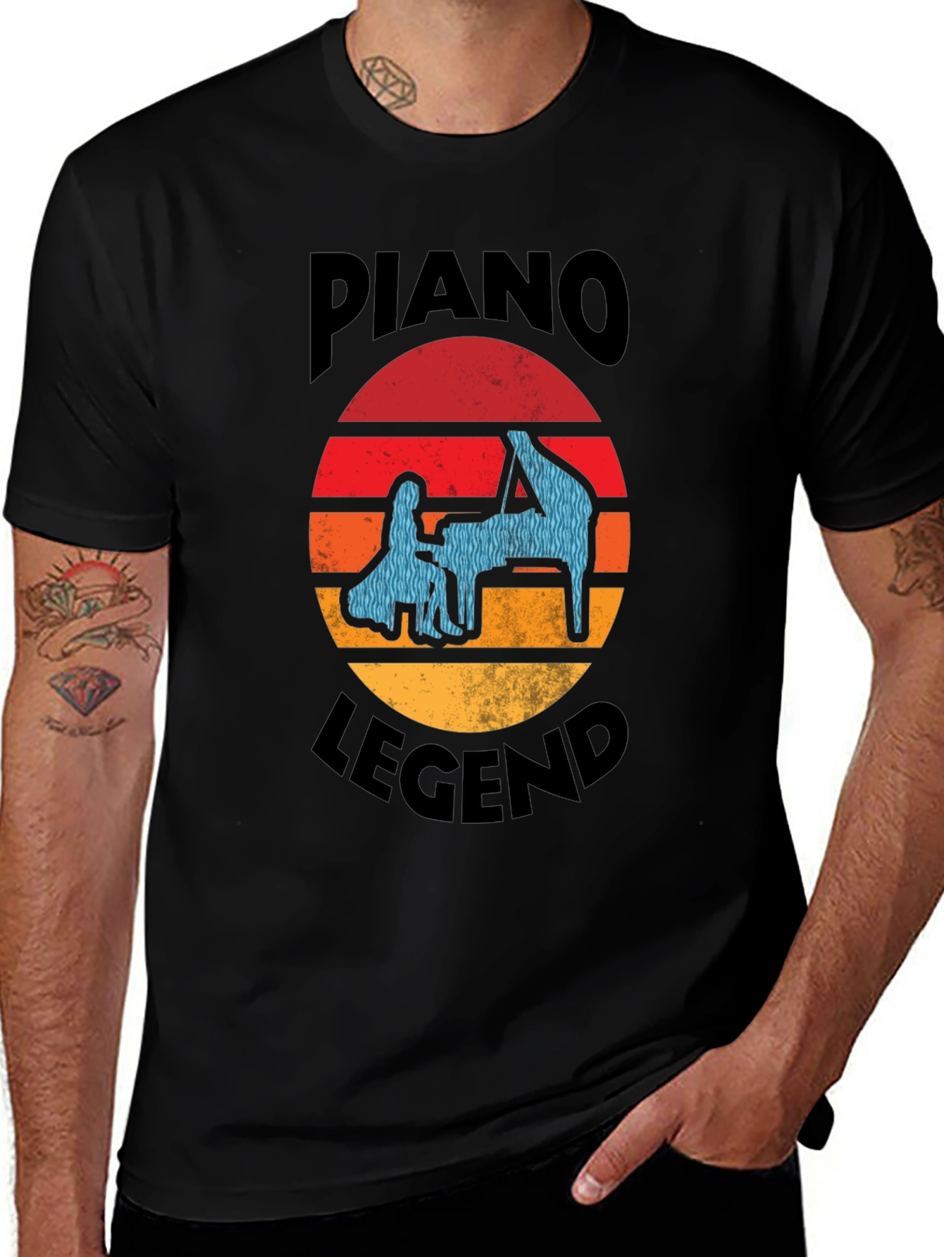 Piano Legend T-Shirt - Retro Music Lover Tee