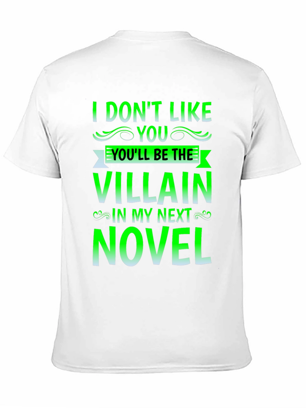 Villain Novel Black T-Shirt - Funny Writer Tee