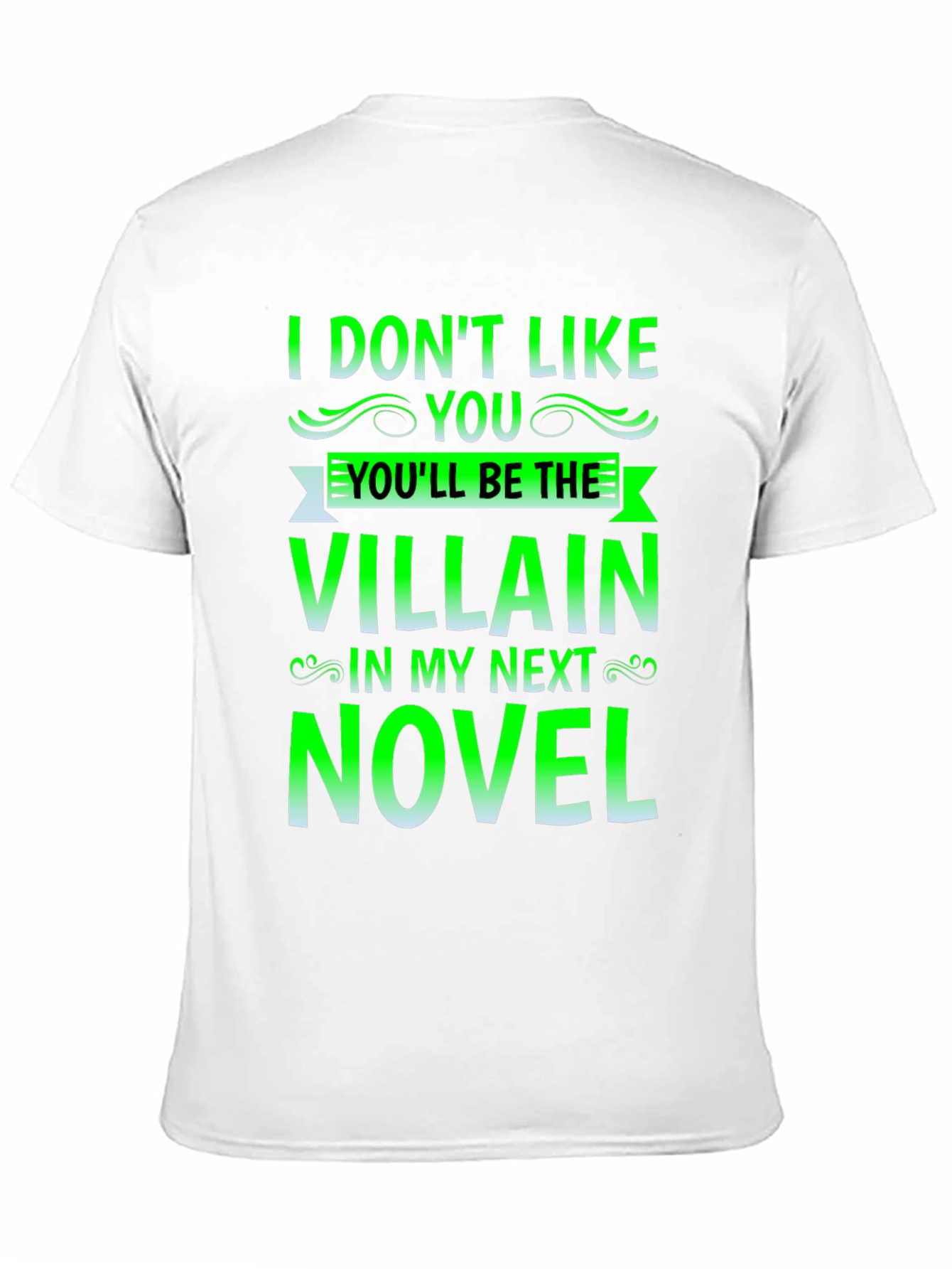 Villain Novel Black T-Shirt - Funny Writer Tee