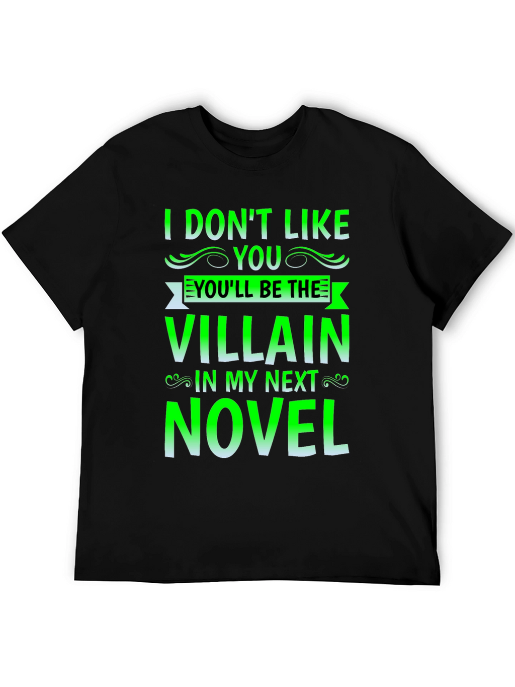 Villain Novel Black T-Shirt - Funny Writer Tee