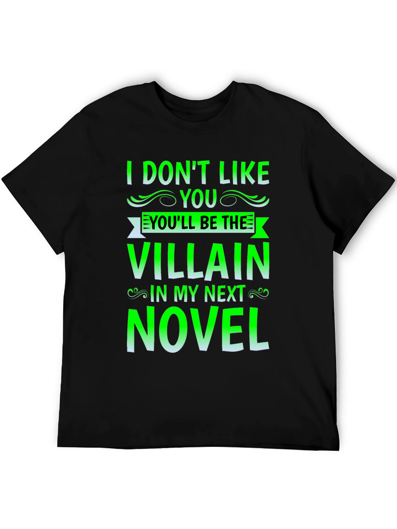 Villain Novel Black T-Shirt - Funny Writer Tee