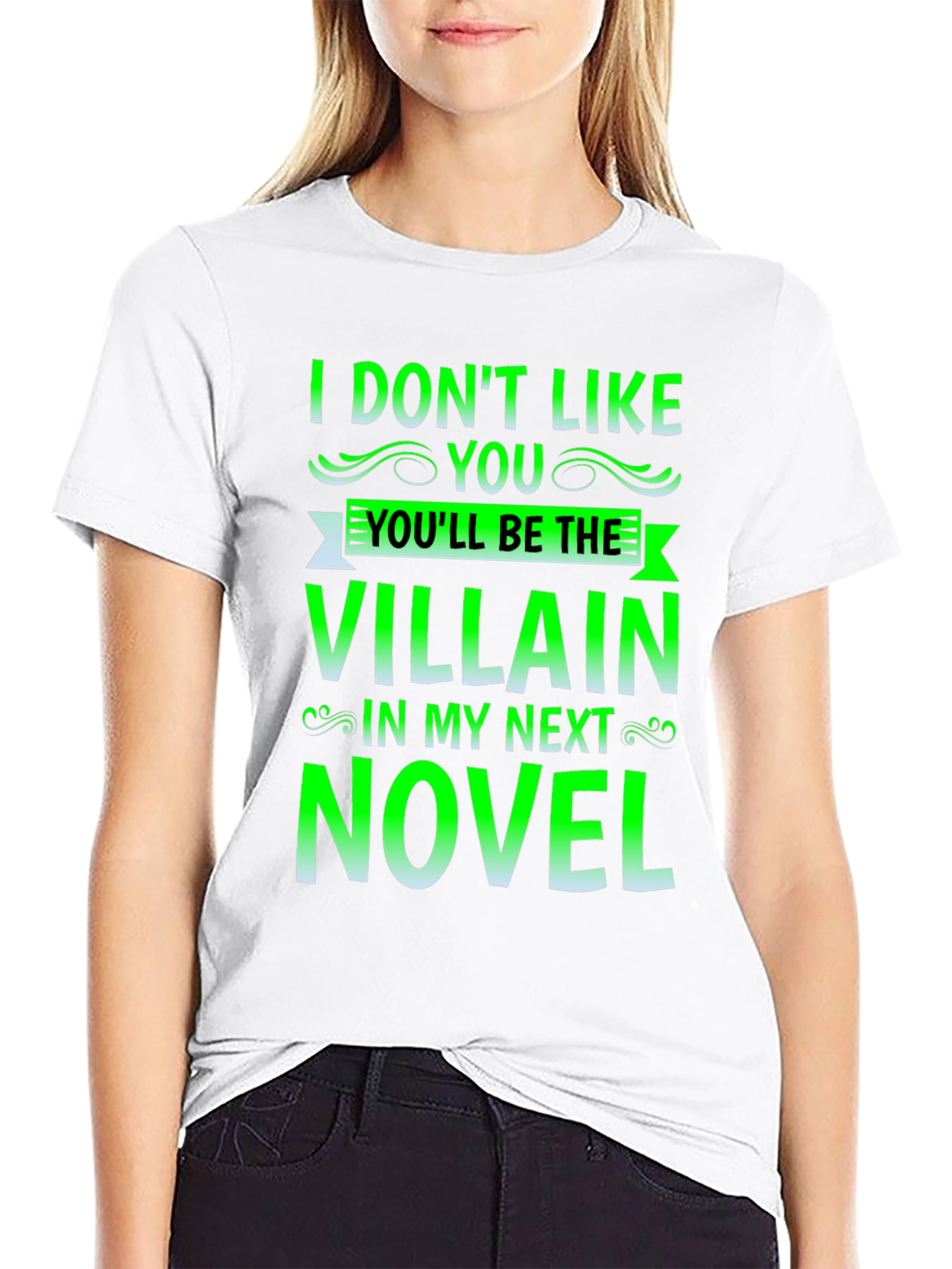 Villain Novel Black T-Shirt - Funny Writer Tee
