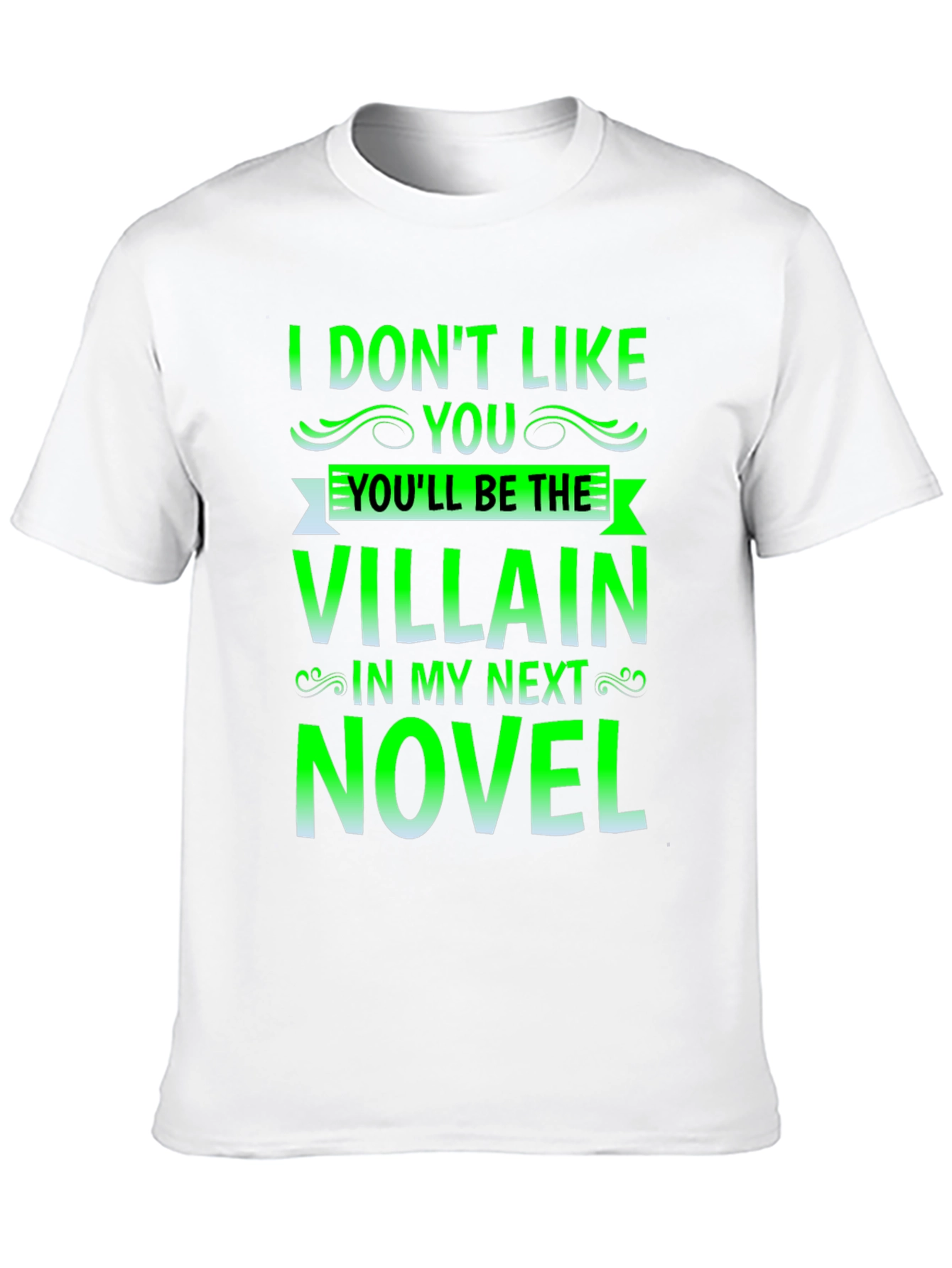 Villain Novel Black T-Shirt - Funny Writer Tee