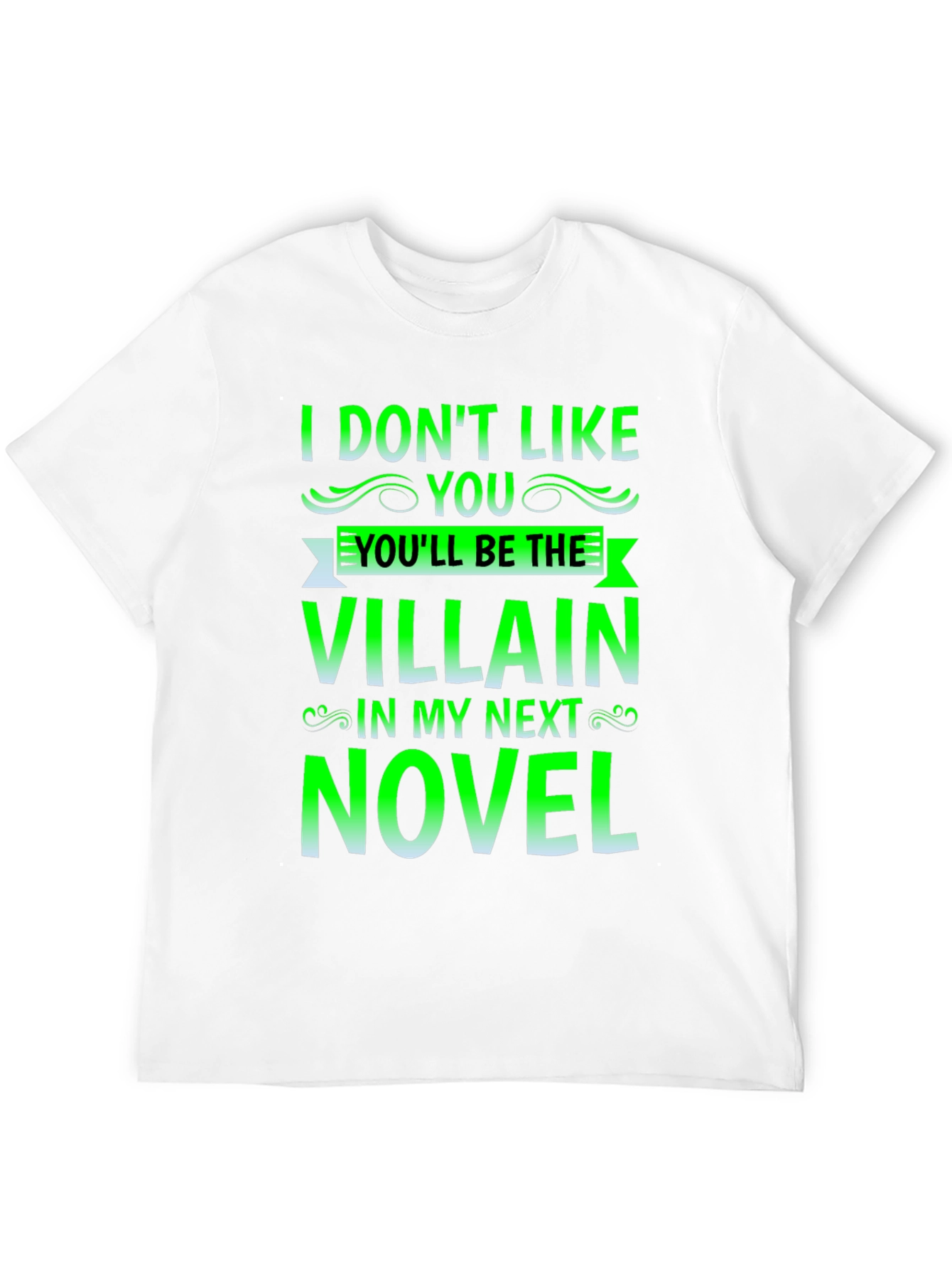Villain Novel Black T-Shirt - Funny Writer Tee