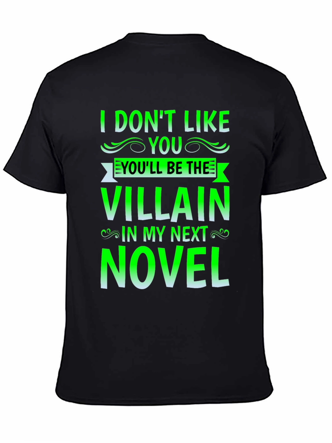 Villain Novel Black T-Shirt - Funny Writer Tee