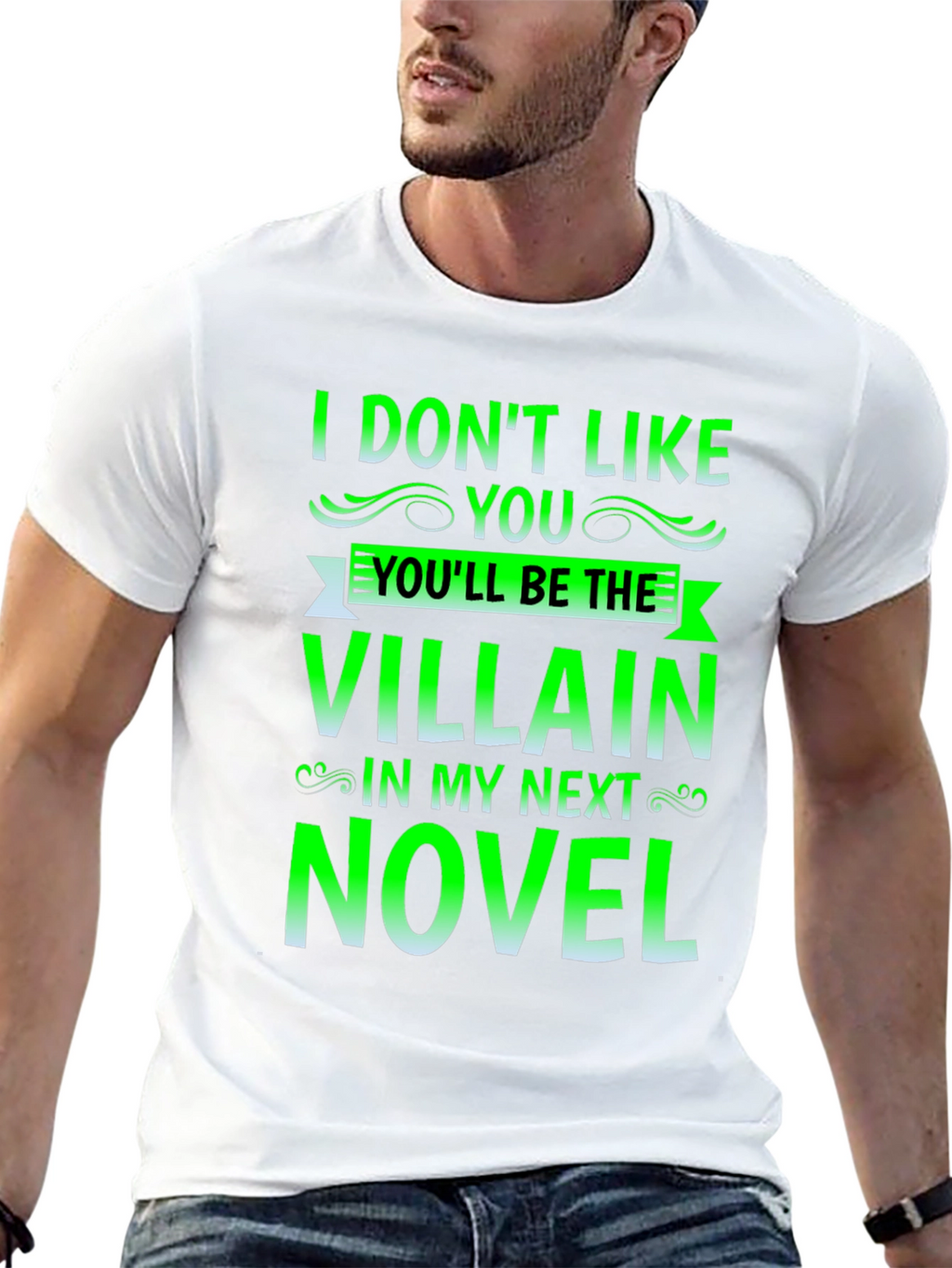Villain Novel Black T-Shirt - Funny Writer Tee