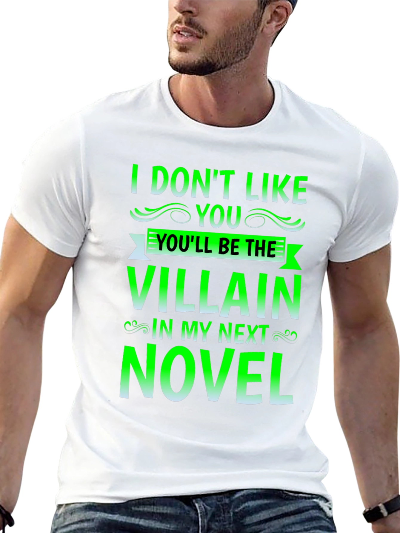 Villain Novel Black T-Shirt - Funny Writer Tee