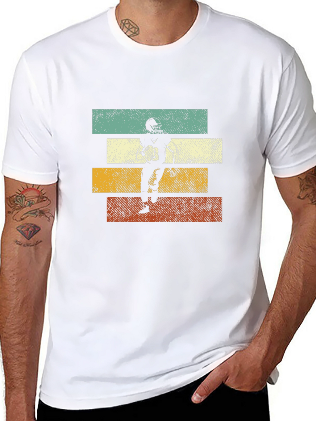 Retro Football Player T-Shirt