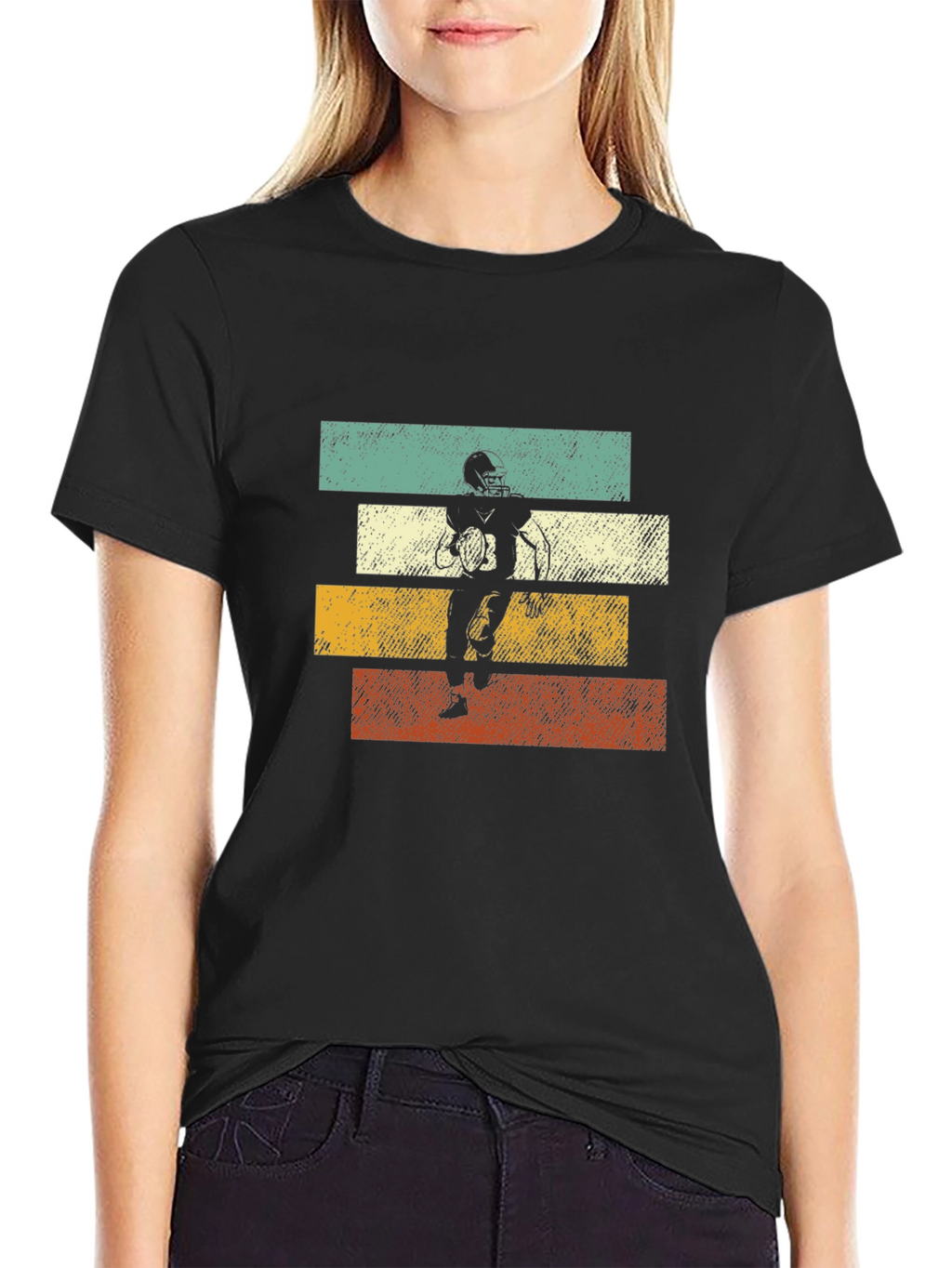 Retro Football Player T-Shirt