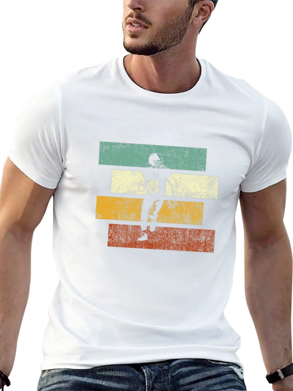 Retro Football Player T-Shirt