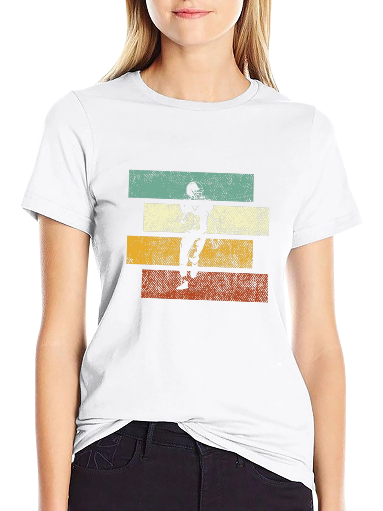 Retro Football Player T-Shirt
