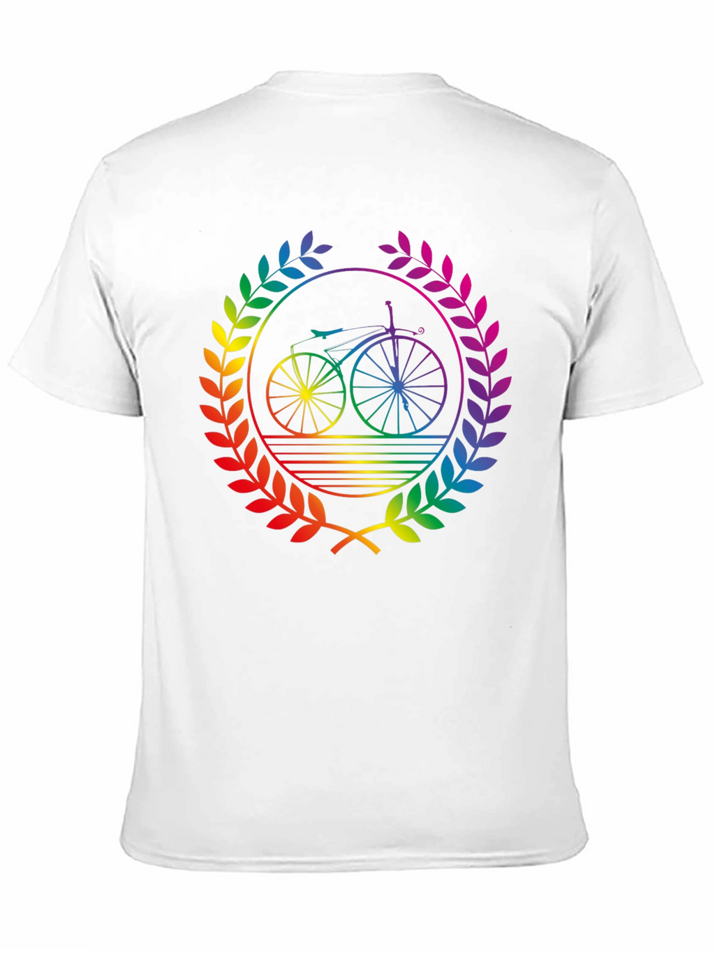 Rainbow Bicycle Laurel Black T-Shirt