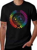 Rainbow Bicycle Laurel Black T-Shirt