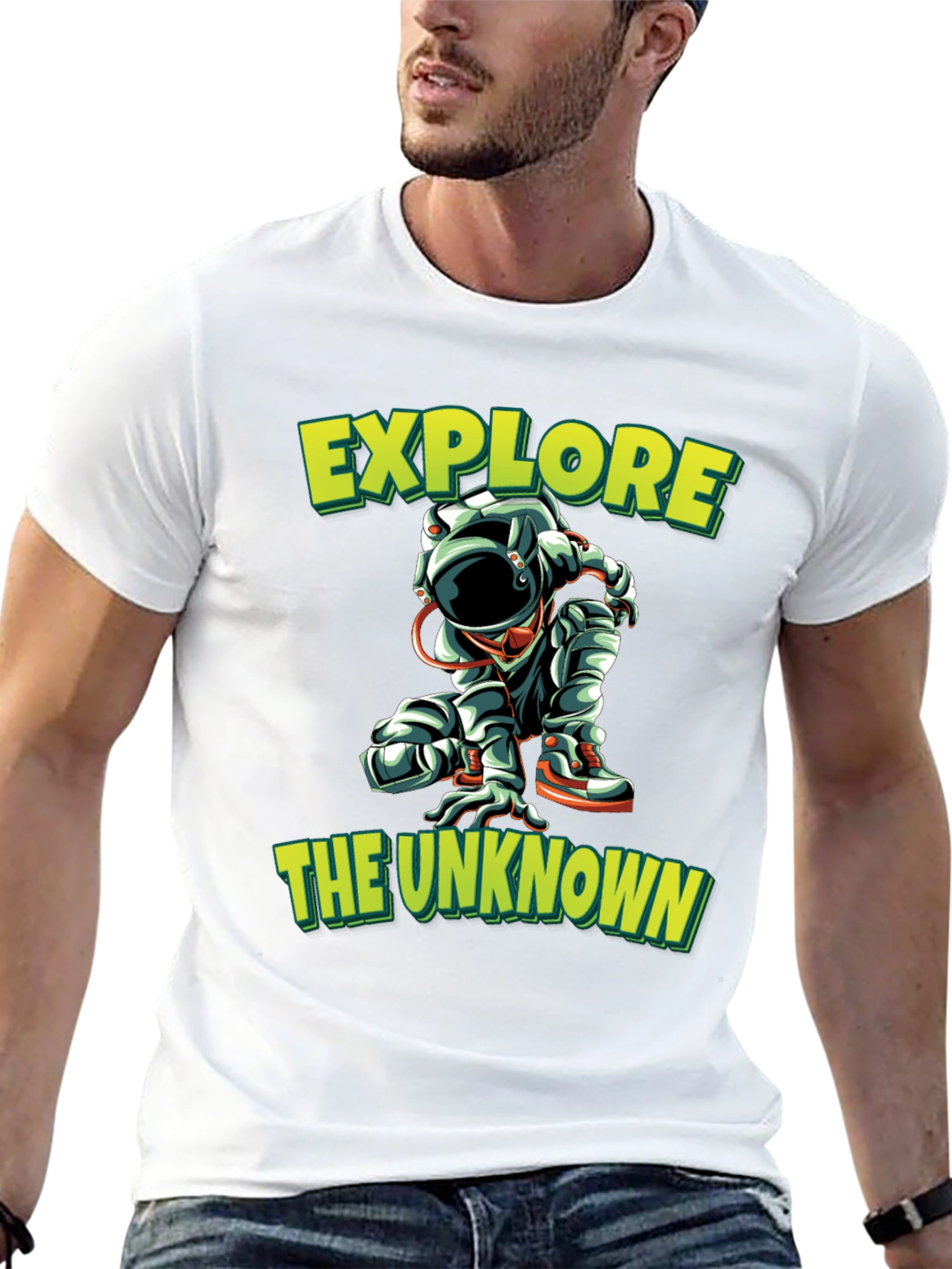 Explore the Unknown Black Graphic Tee