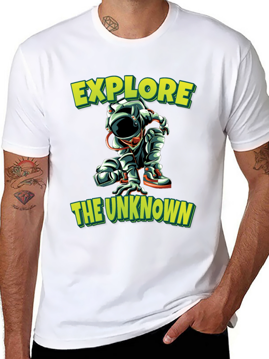 Explore the Unknown Black Graphic Tee