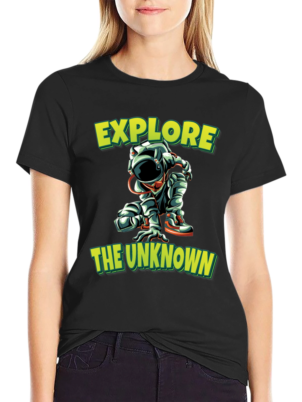 Explore the Unknown Black Graphic Tee