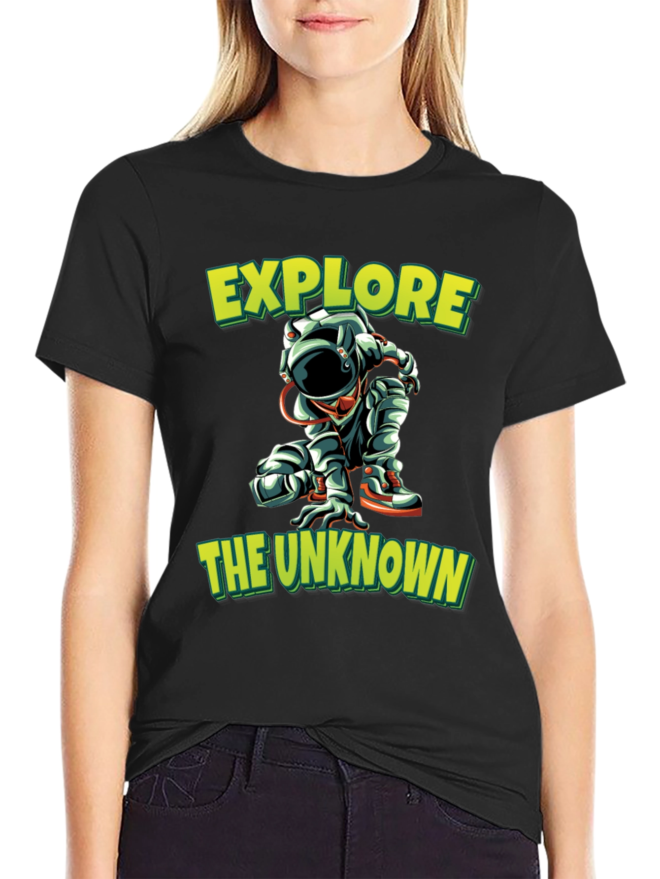 Explore the Unknown Black Graphic Tee