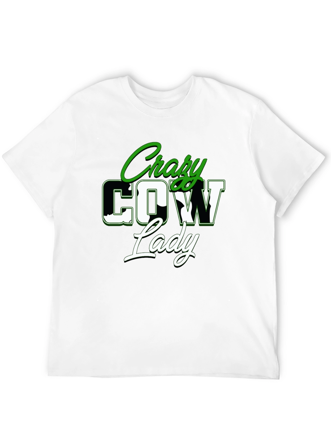 Crazy Cow Lady Graphic Tee - Black