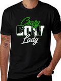 Crazy Cow Lady Graphic Tee - Black