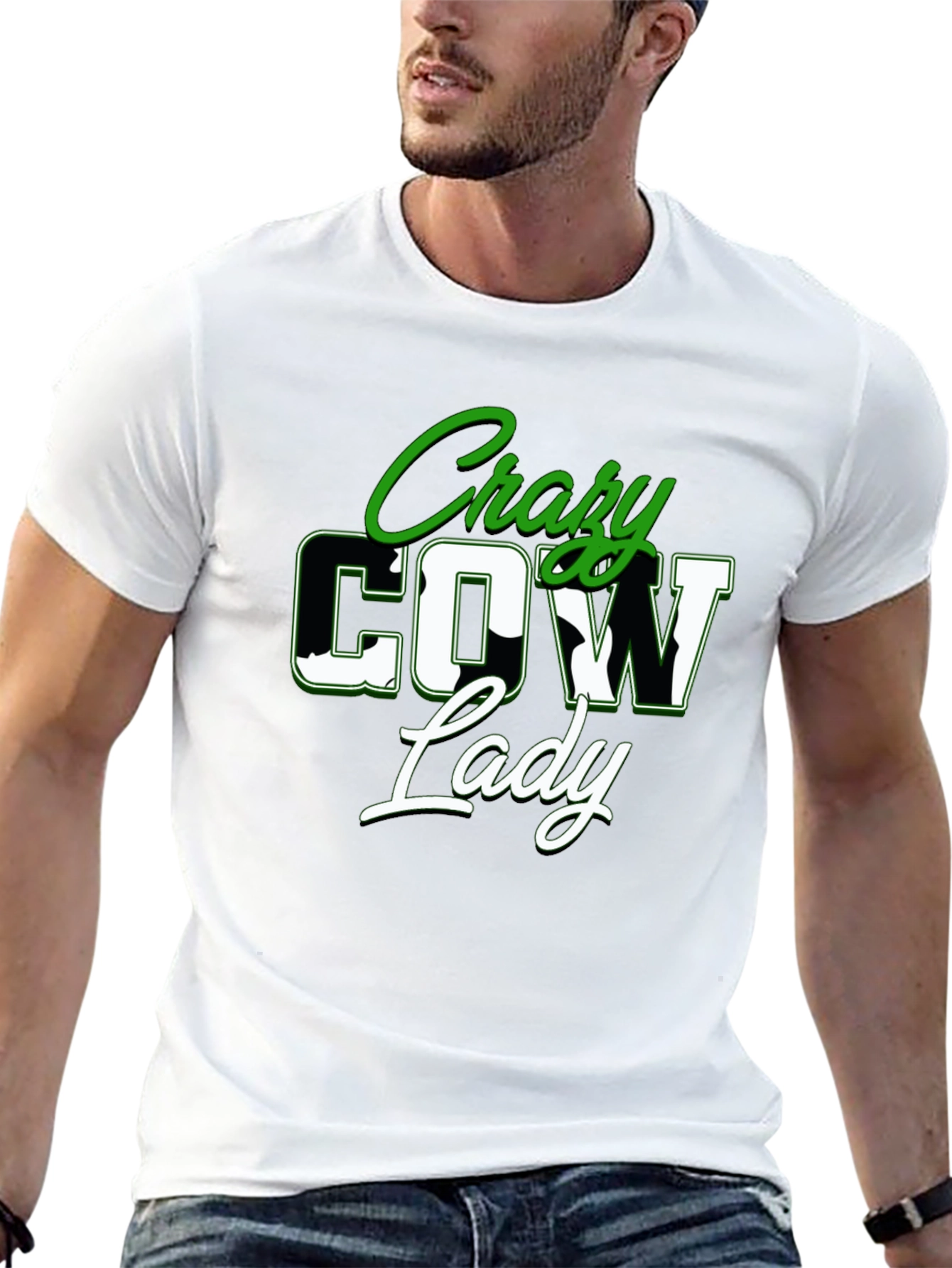 Crazy Cow Lady Graphic Tee - Black