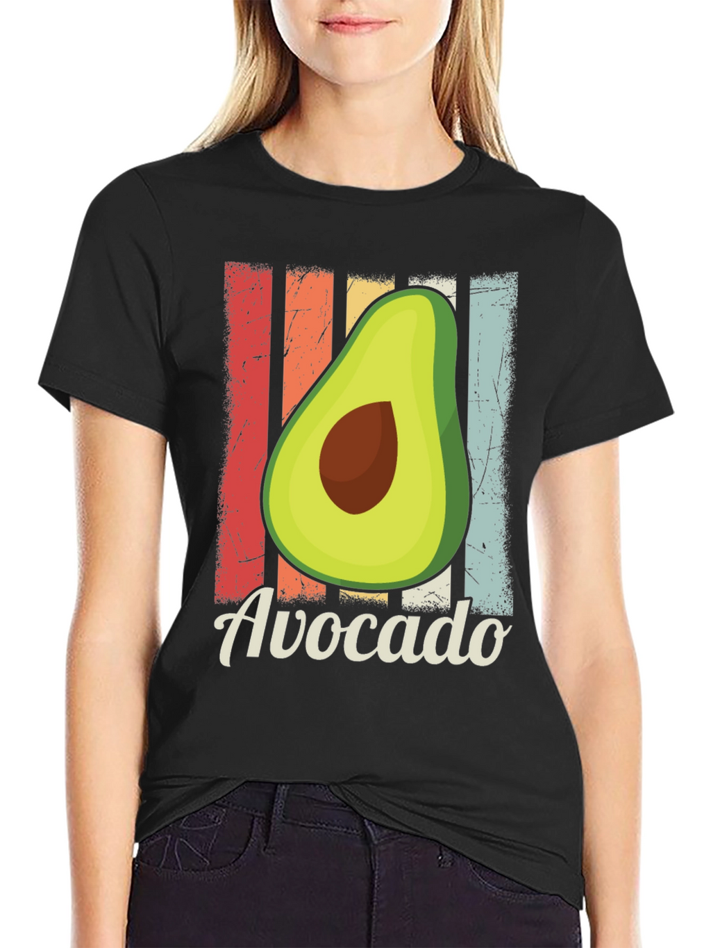 Retro Avocado T-Shirt - Fresh & Fun!