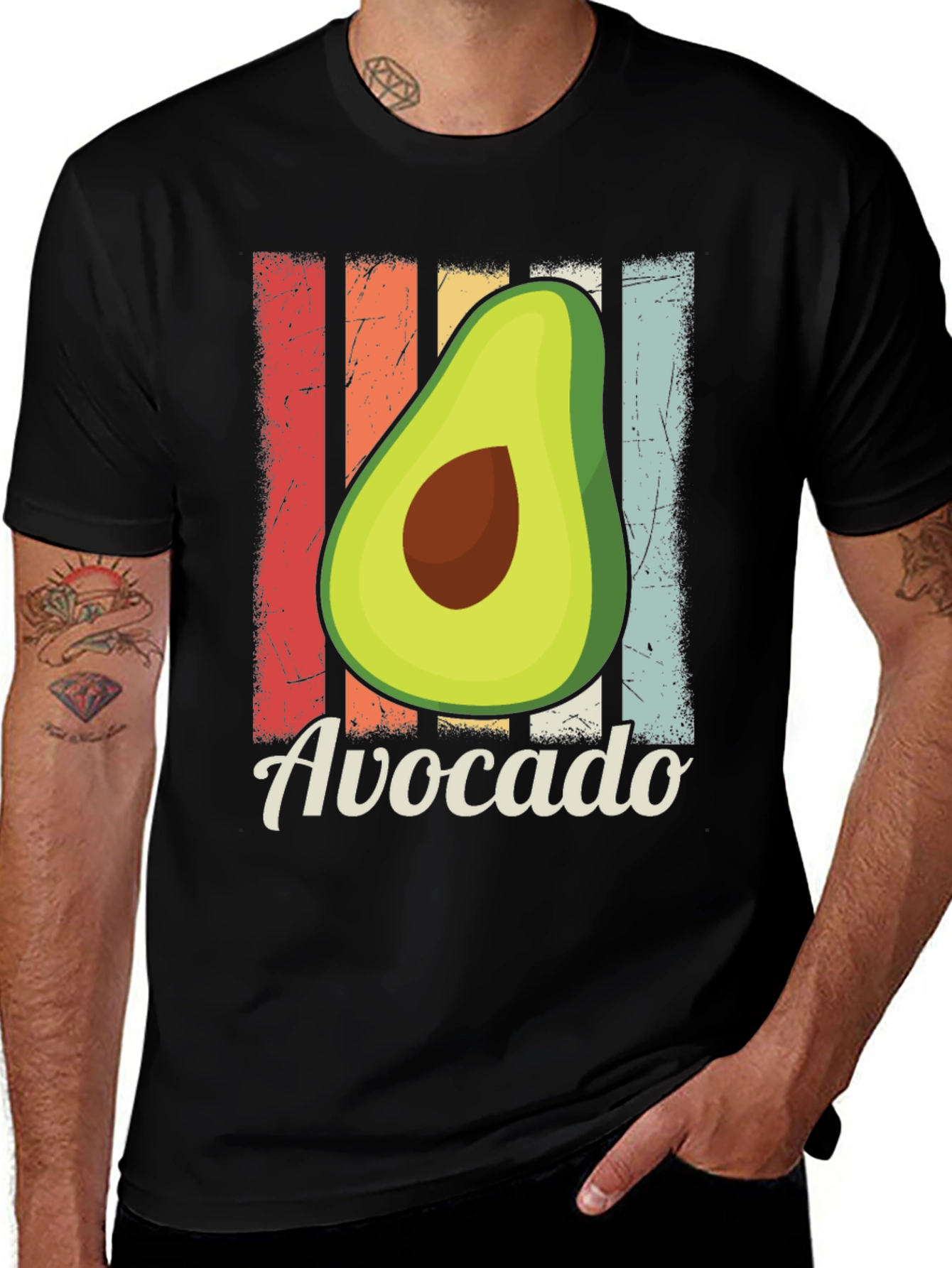 Retro Avocado T-Shirt - Fresh & Fun!