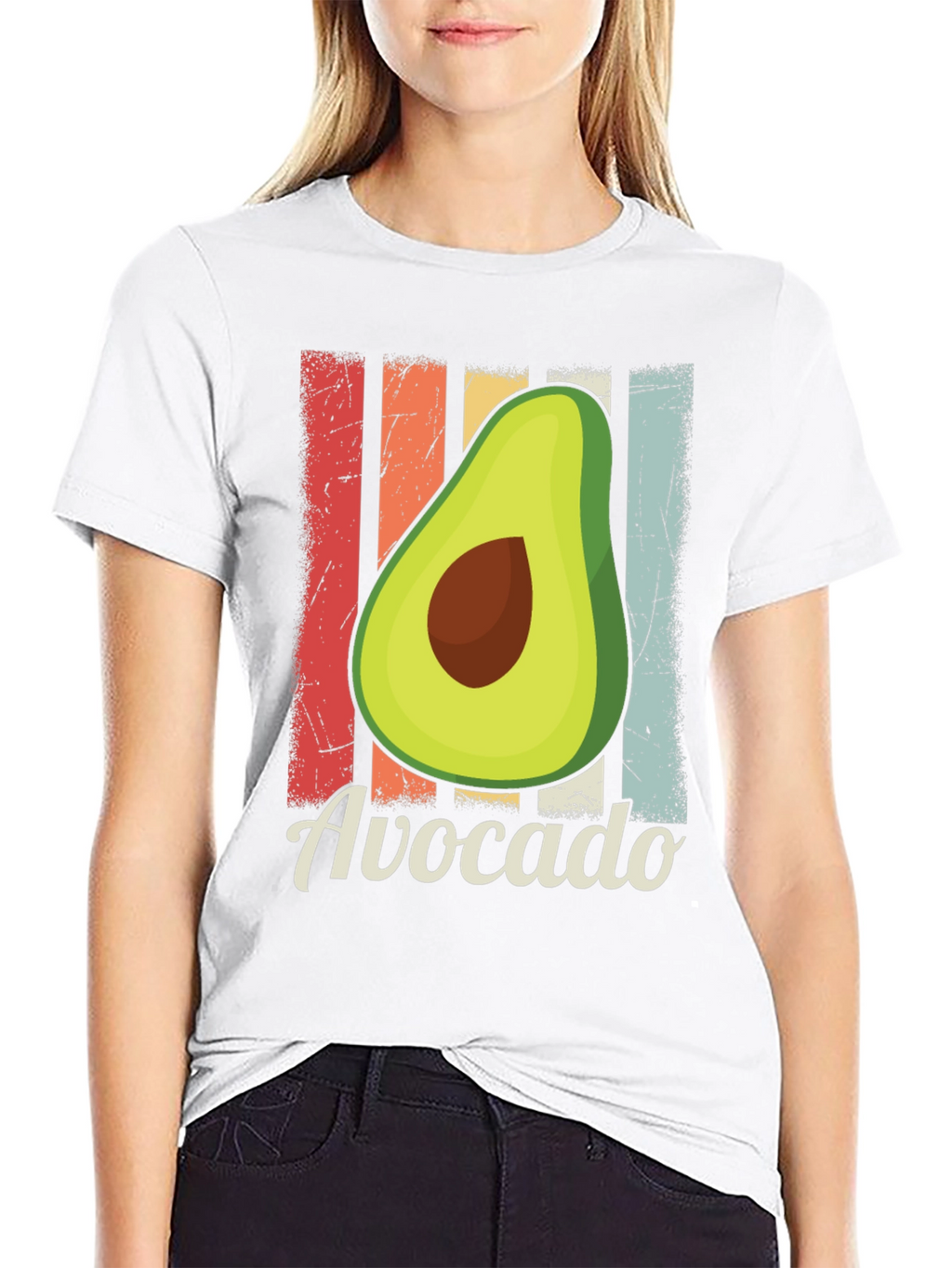 Retro Avocado T-Shirt - Fresh & Fun!