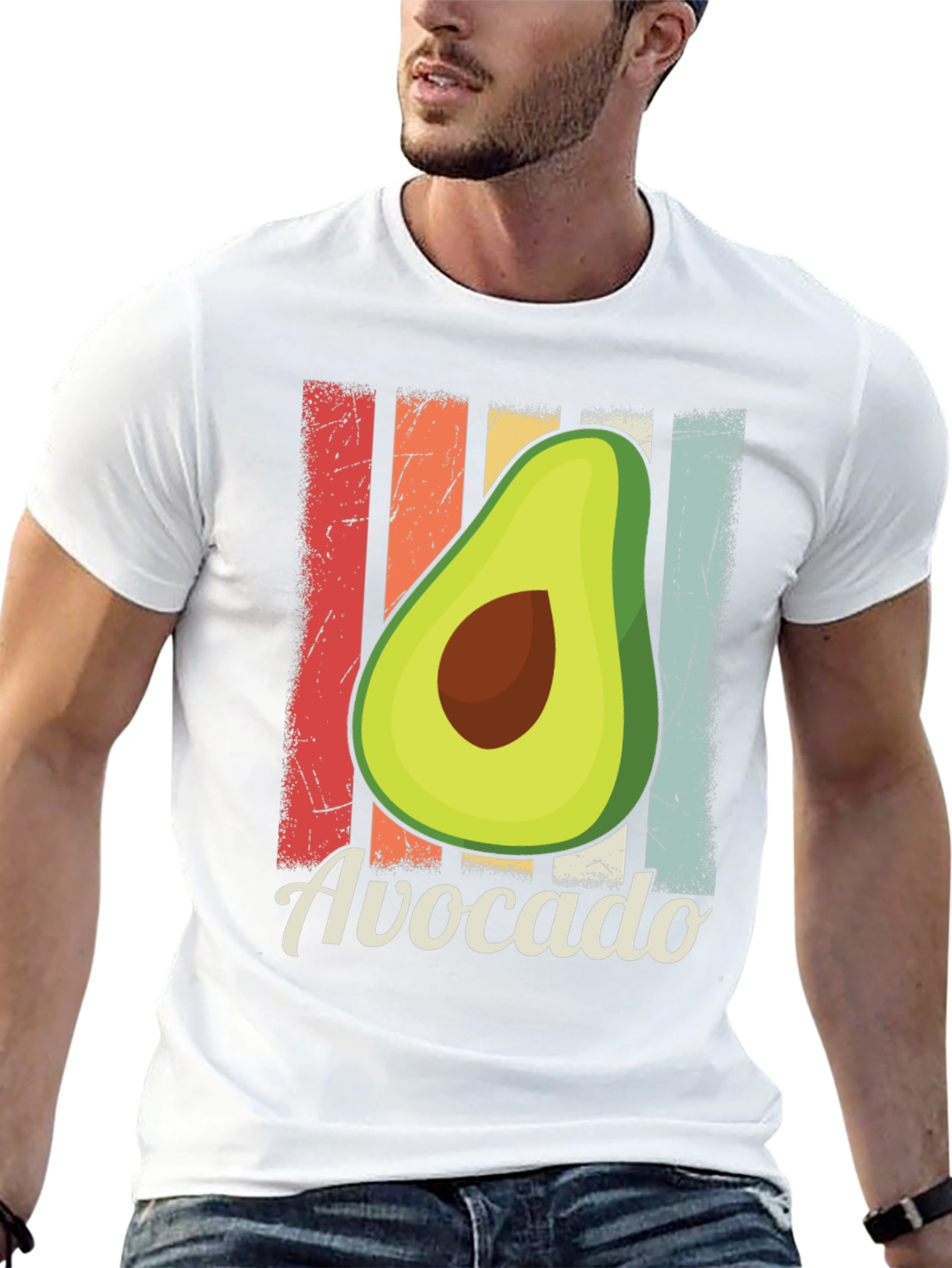 Retro Avocado T-Shirt - Fresh & Fun!