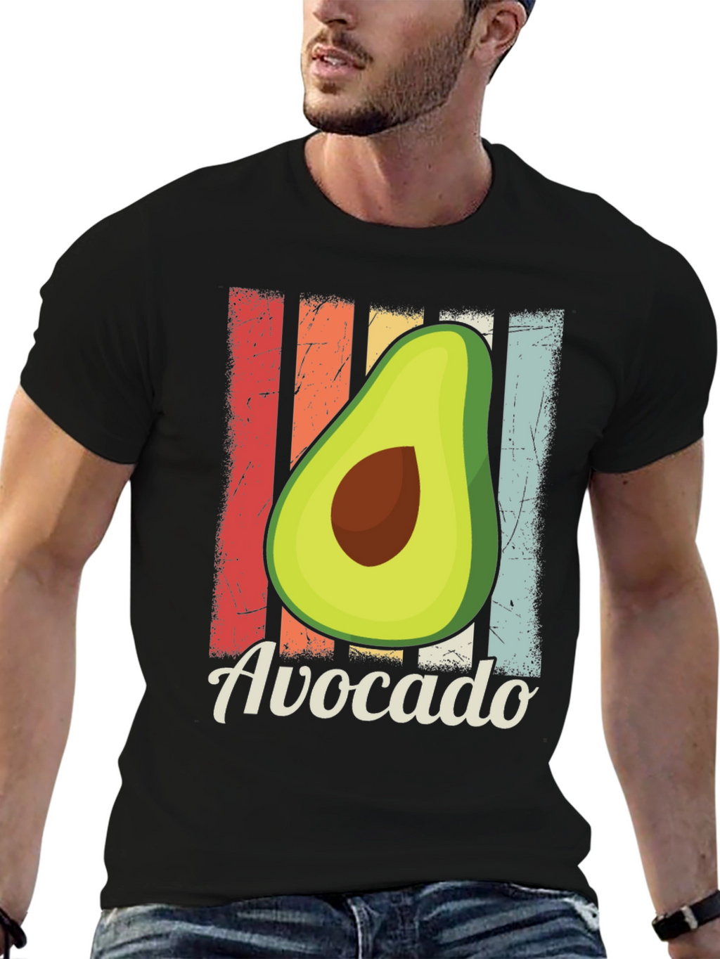 Retro Avocado T-Shirt - Fresh & Fun!