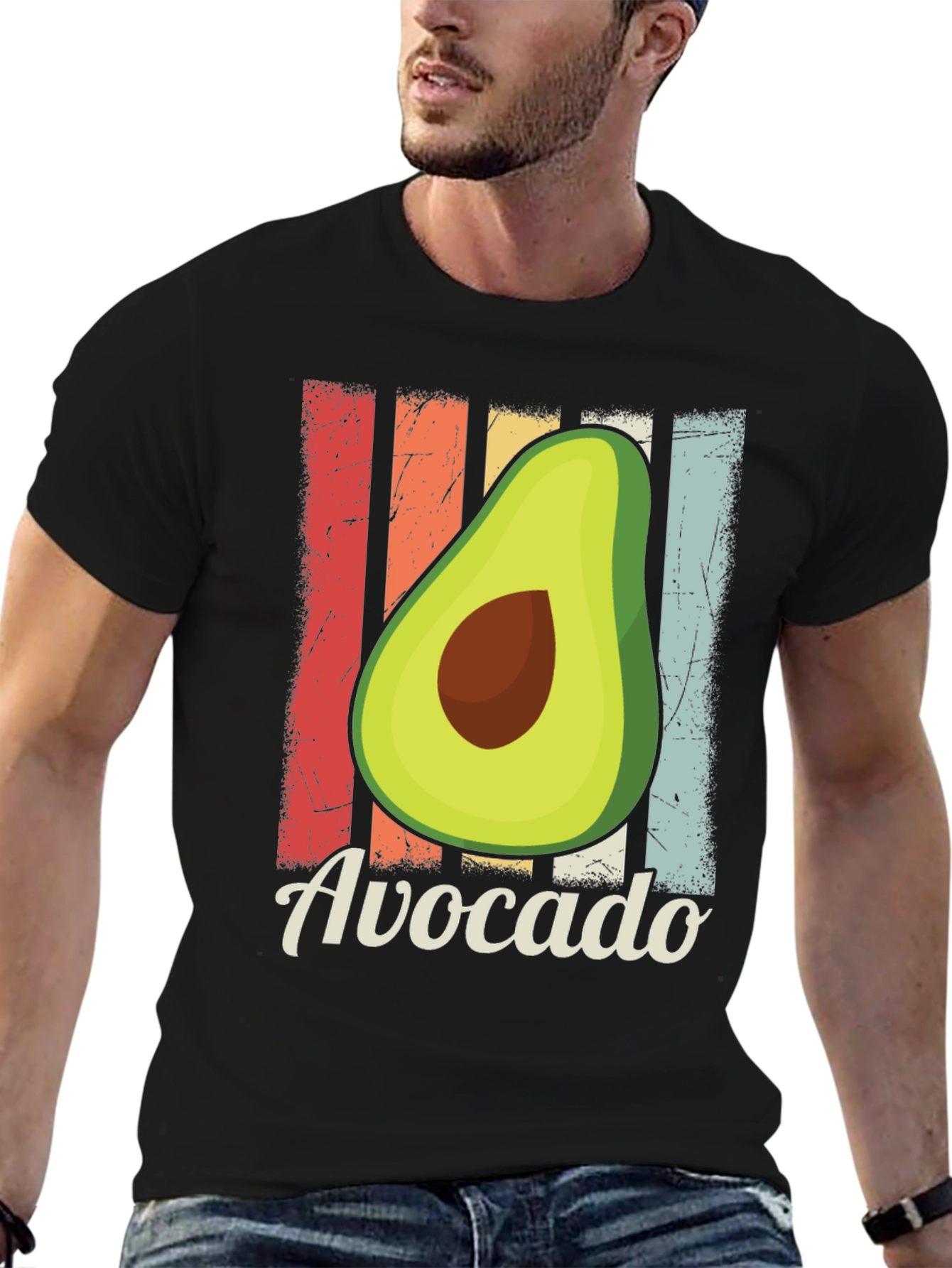 Retro Avocado T-Shirt - Fresh & Fun!