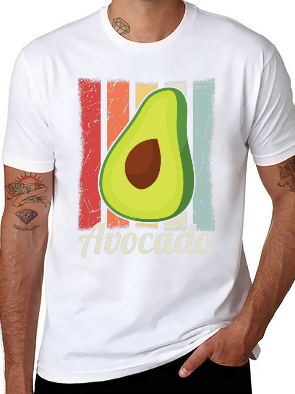 Retro Avocado T-Shirt - Fresh & Fun!