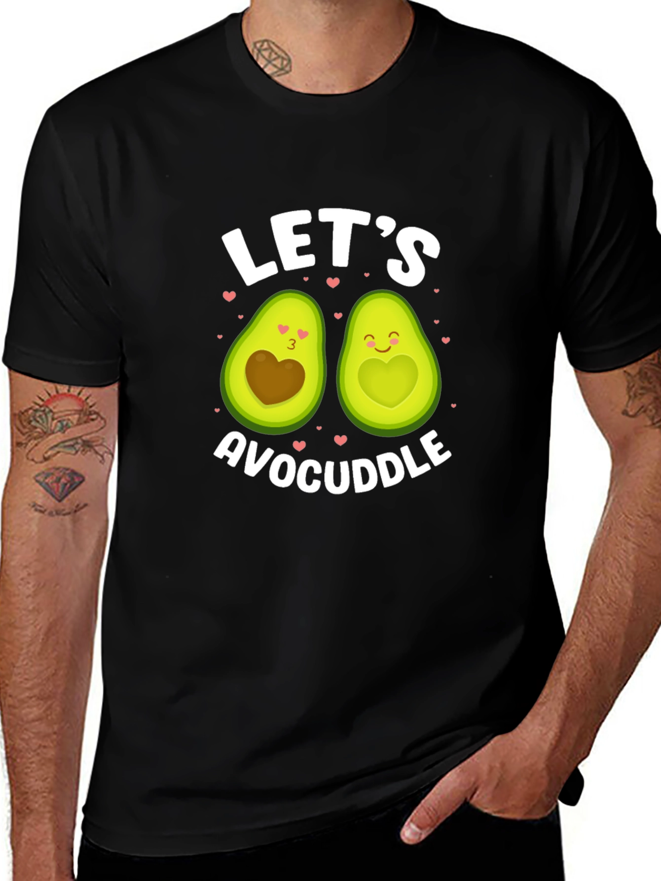 Avocado Couple Graphic Tee: Lets Avocuddle