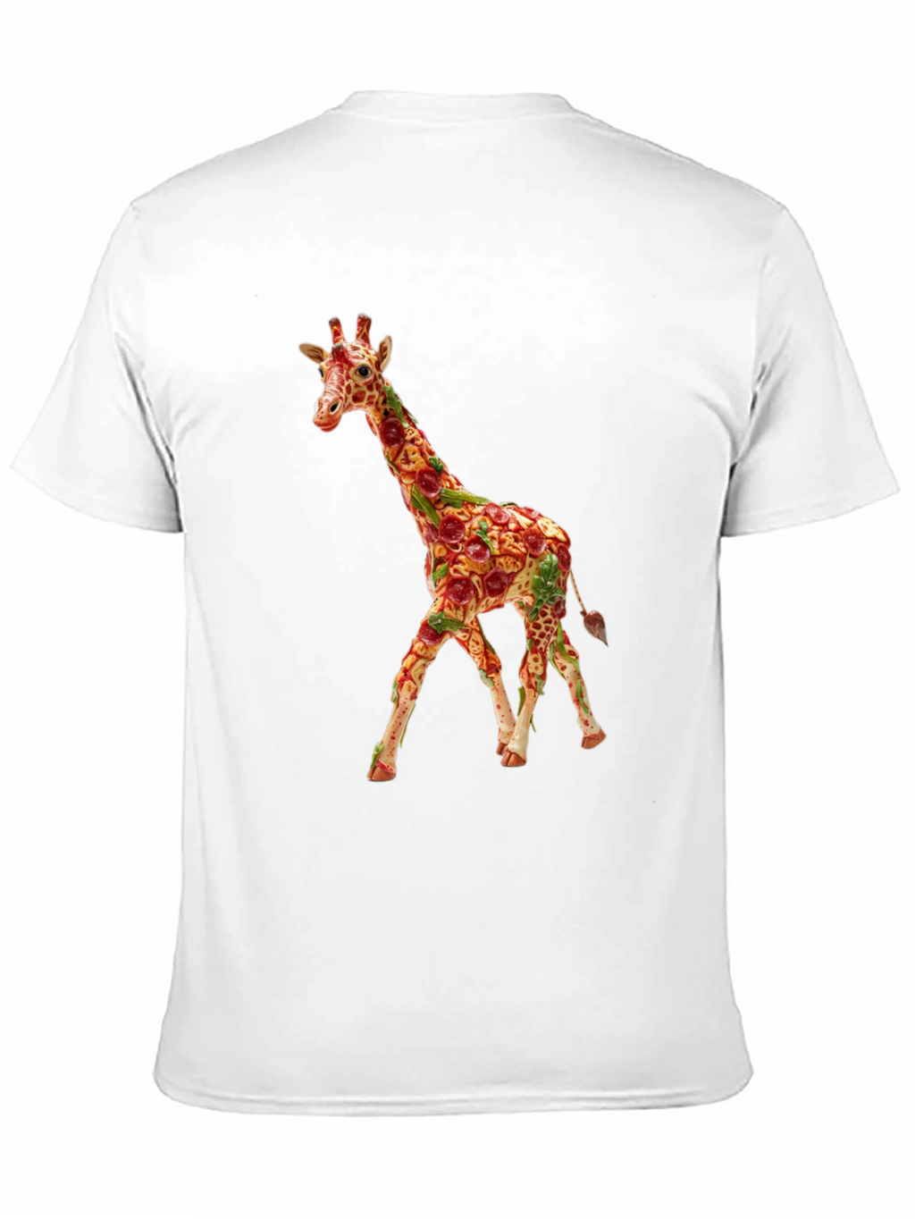 Pizza Giraffe Graphic Tee - Funny Novelty T-Shirt