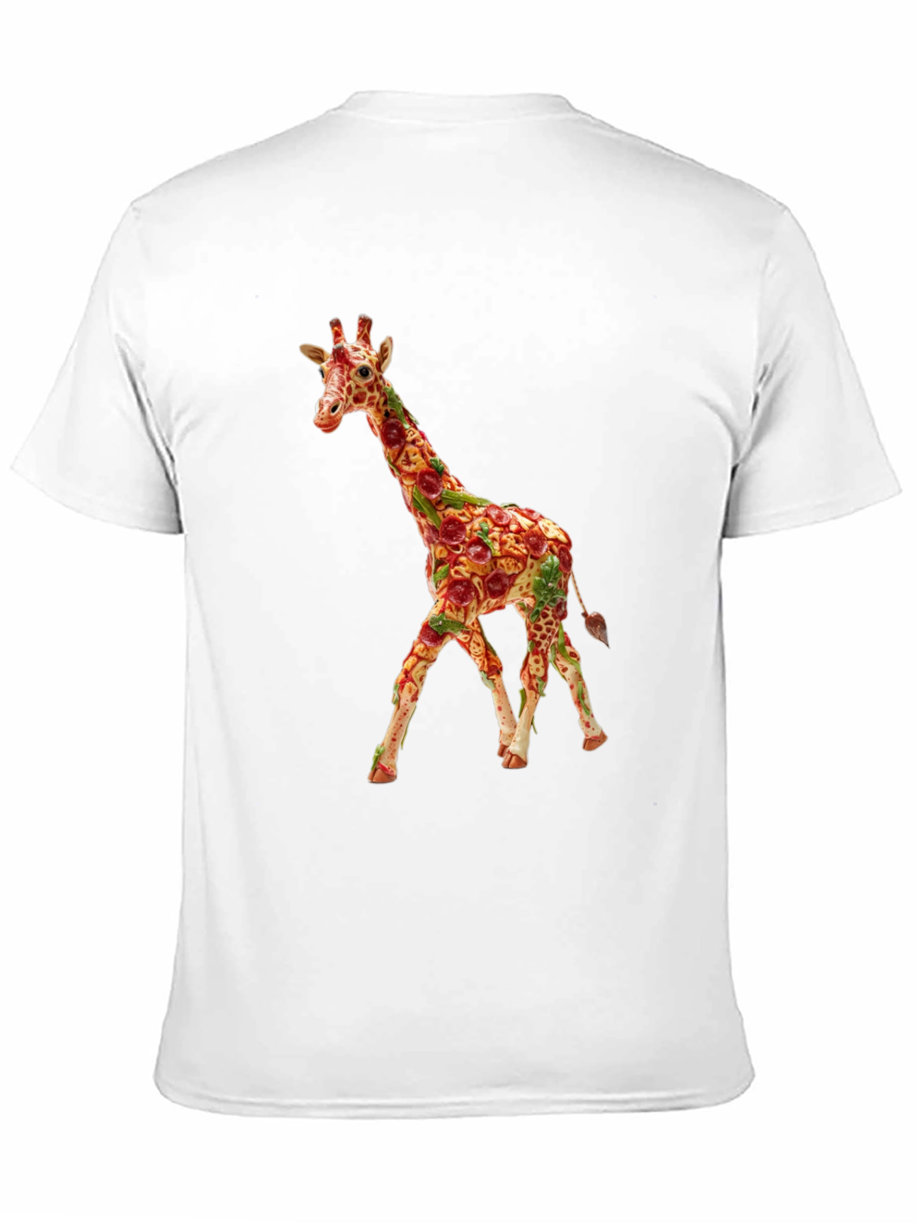 Pizza Giraffe Graphic Tee - Funny Novelty T-Shirt