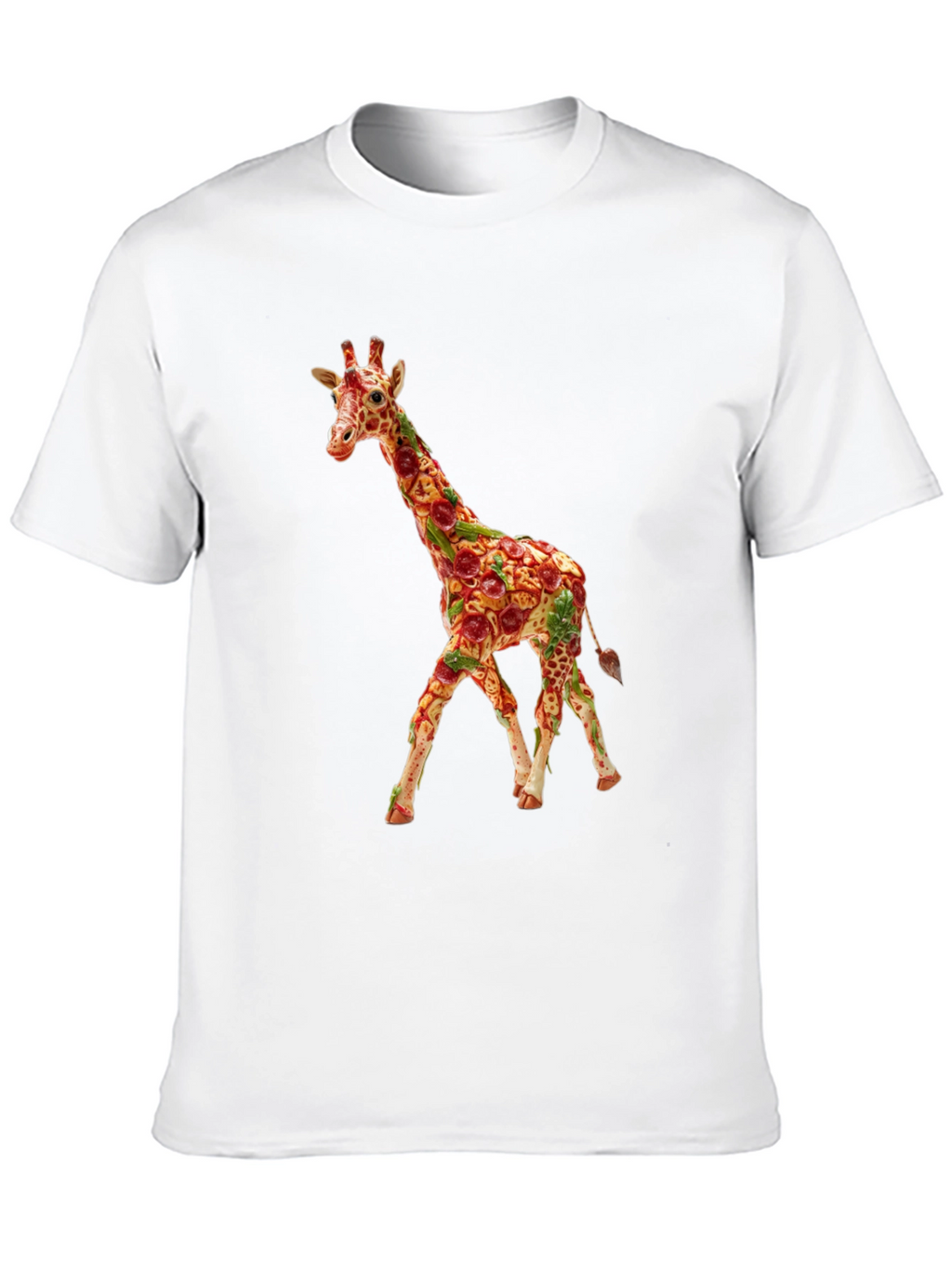 Pizza Giraffe Graphic Tee - Funny Novelty T-Shirt