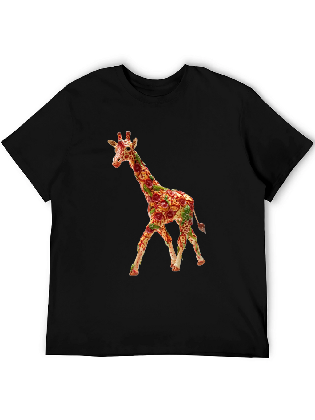 Pizza Giraffe Graphic Tee - Funny Novelty T-Shirt