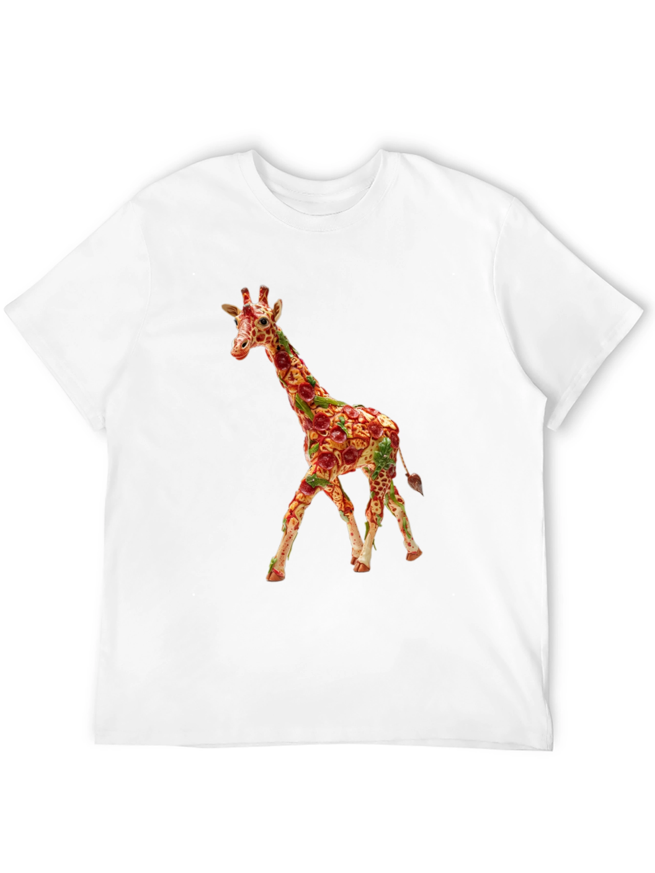 Pizza Giraffe Graphic Tee - Funny Novelty T-Shirt