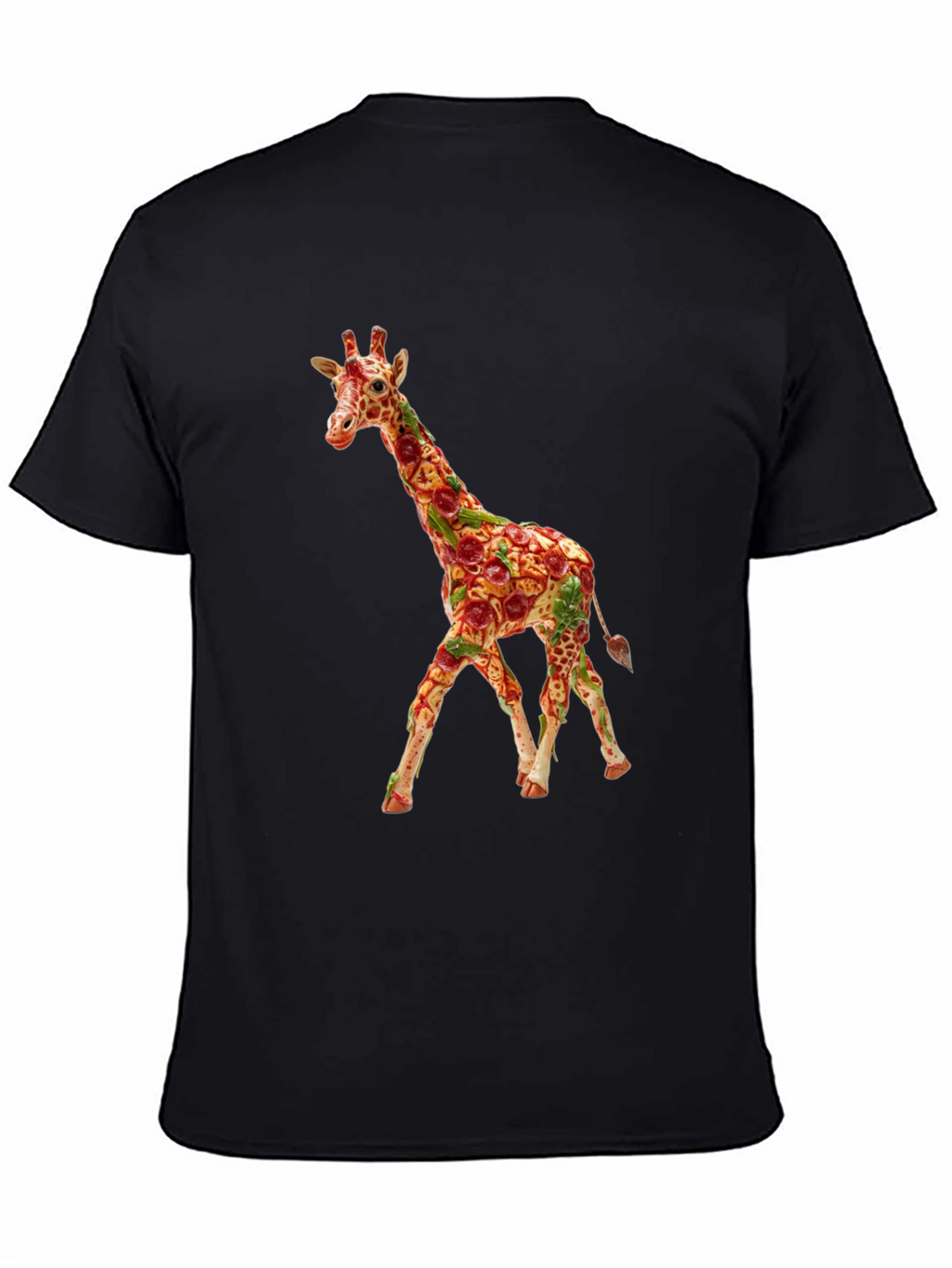 Pizza Giraffe Graphic Tee - Funny Novelty T-Shirt