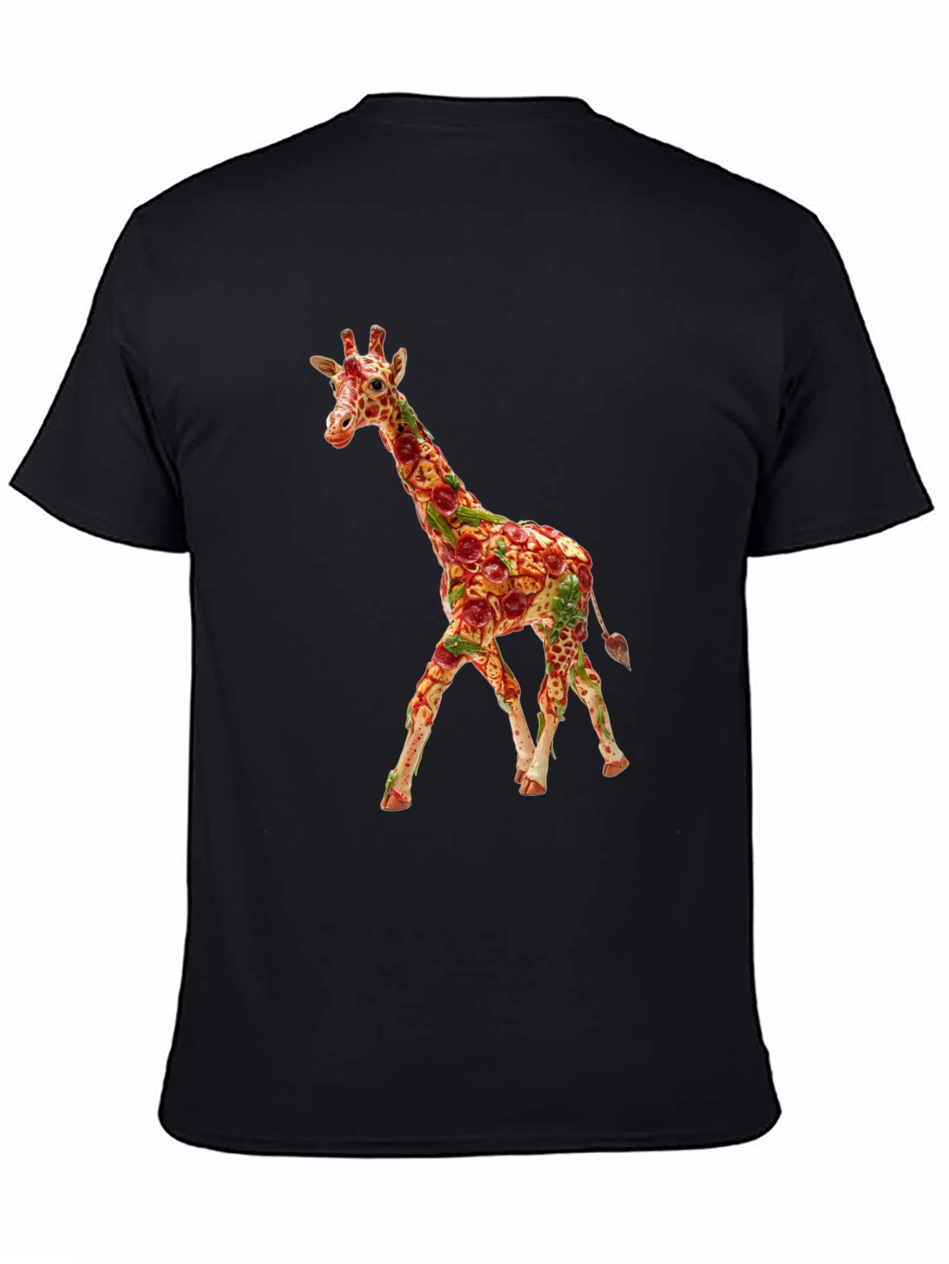 Pizza Giraffe Graphic Tee - Funny Novelty T-Shirt