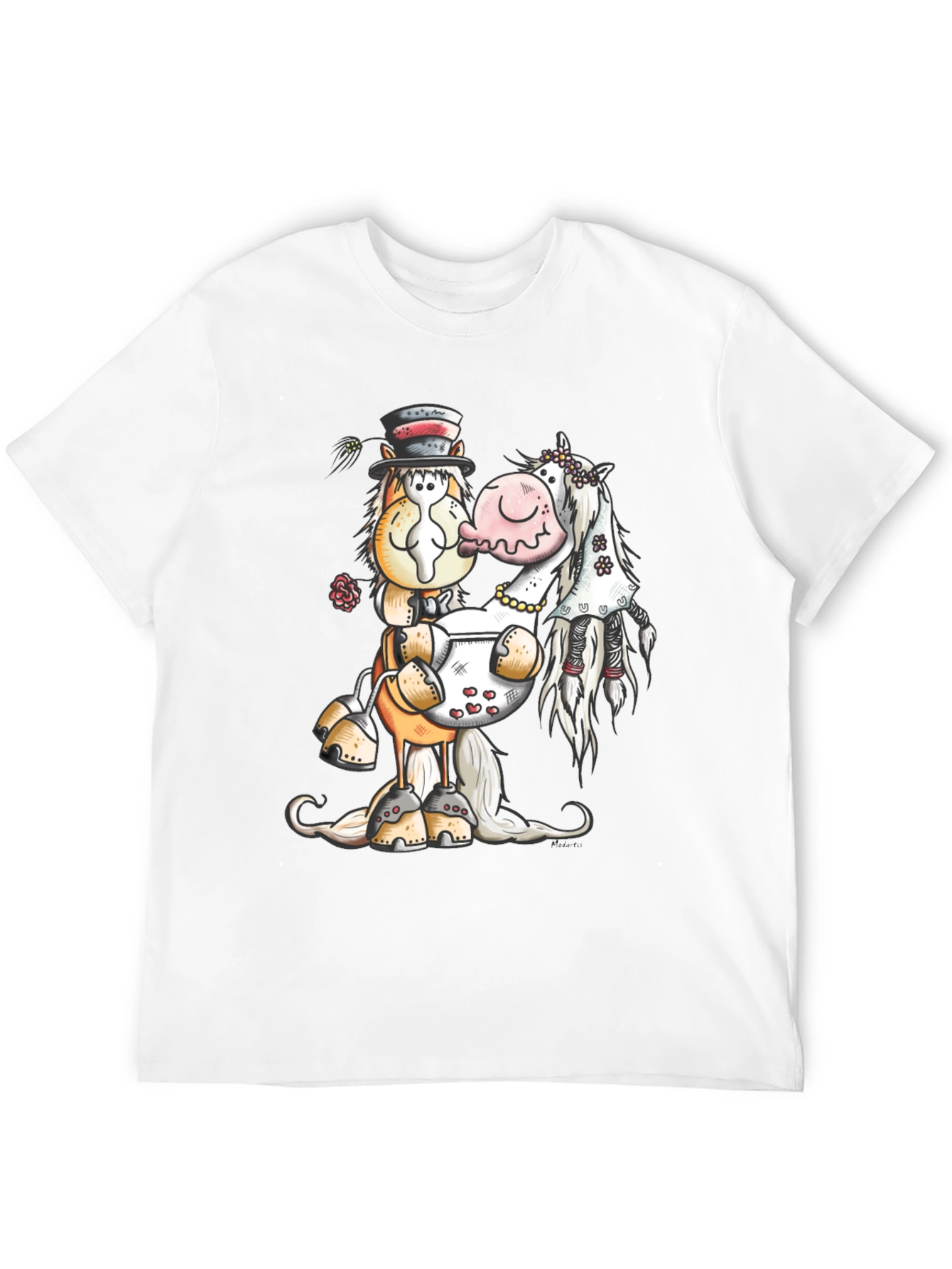Horse Wedding T-Shirt Groom Bride